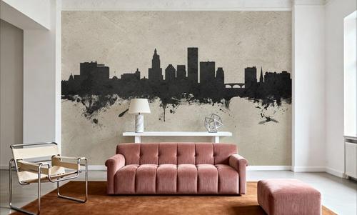 Providence Rhode Island Skyline Concrete