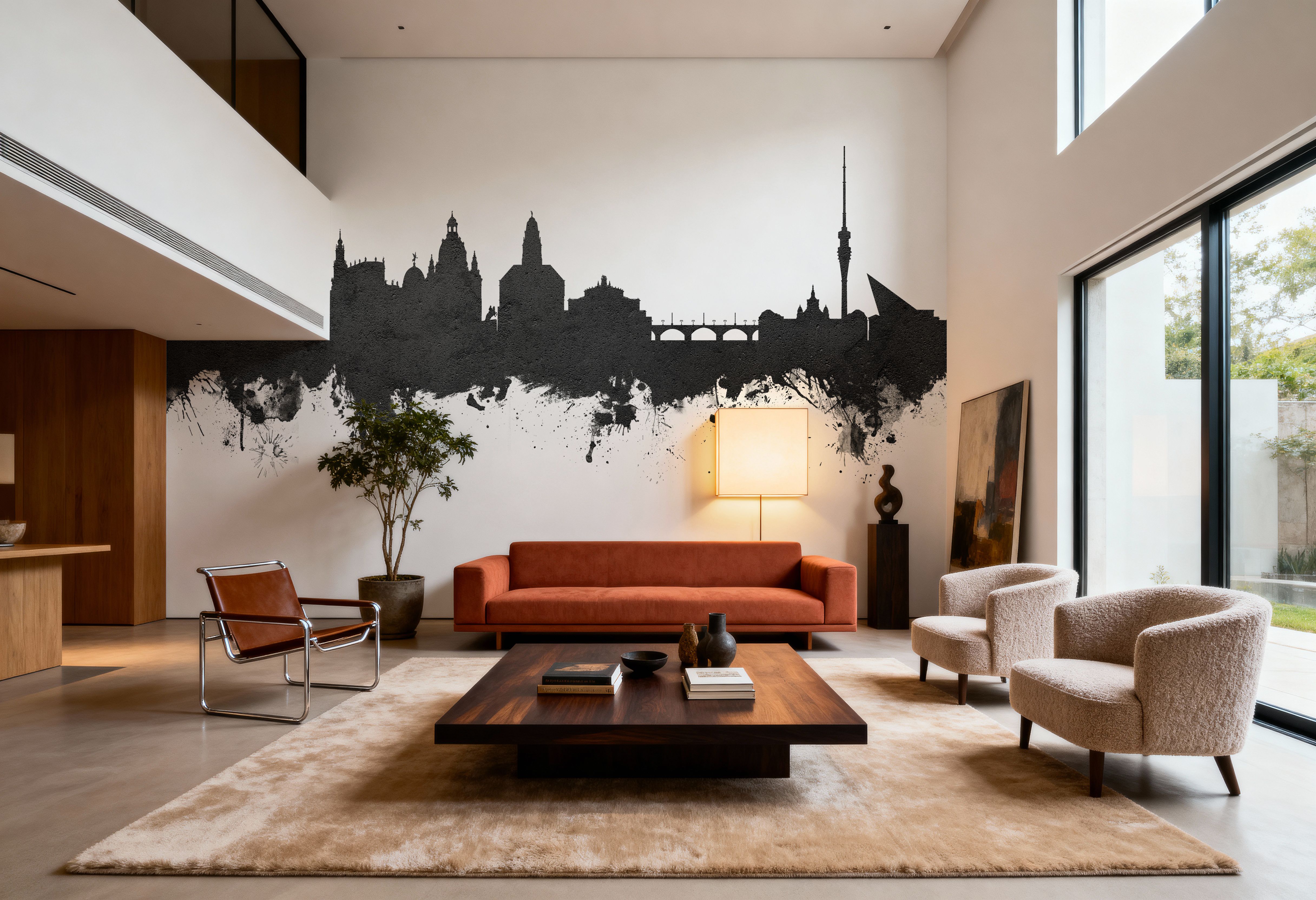 Dresden Germany Skyline Black & White