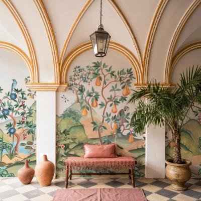 Light or dark wallpaper for a room without windows?