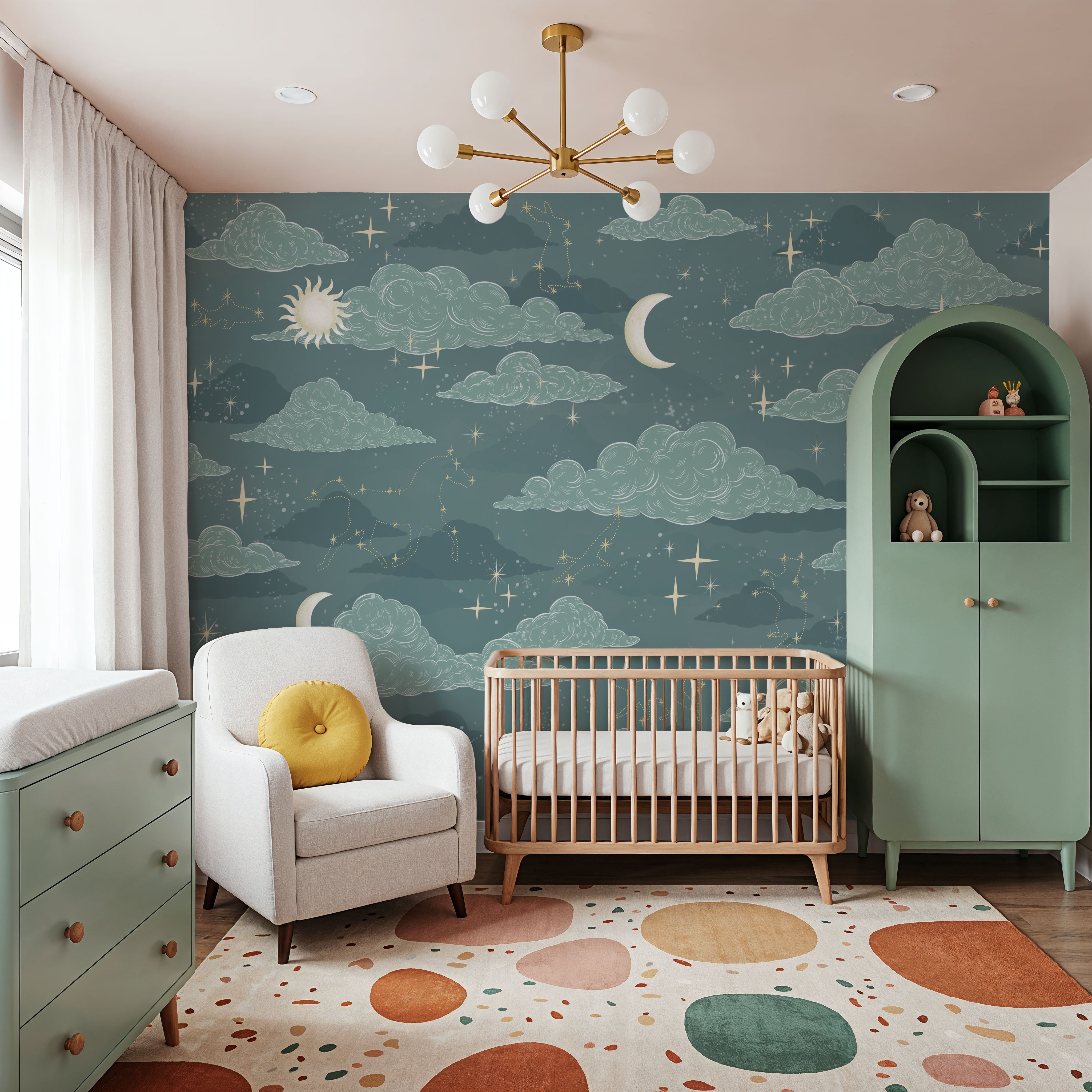 Moonlit Constellations, Steel Teal