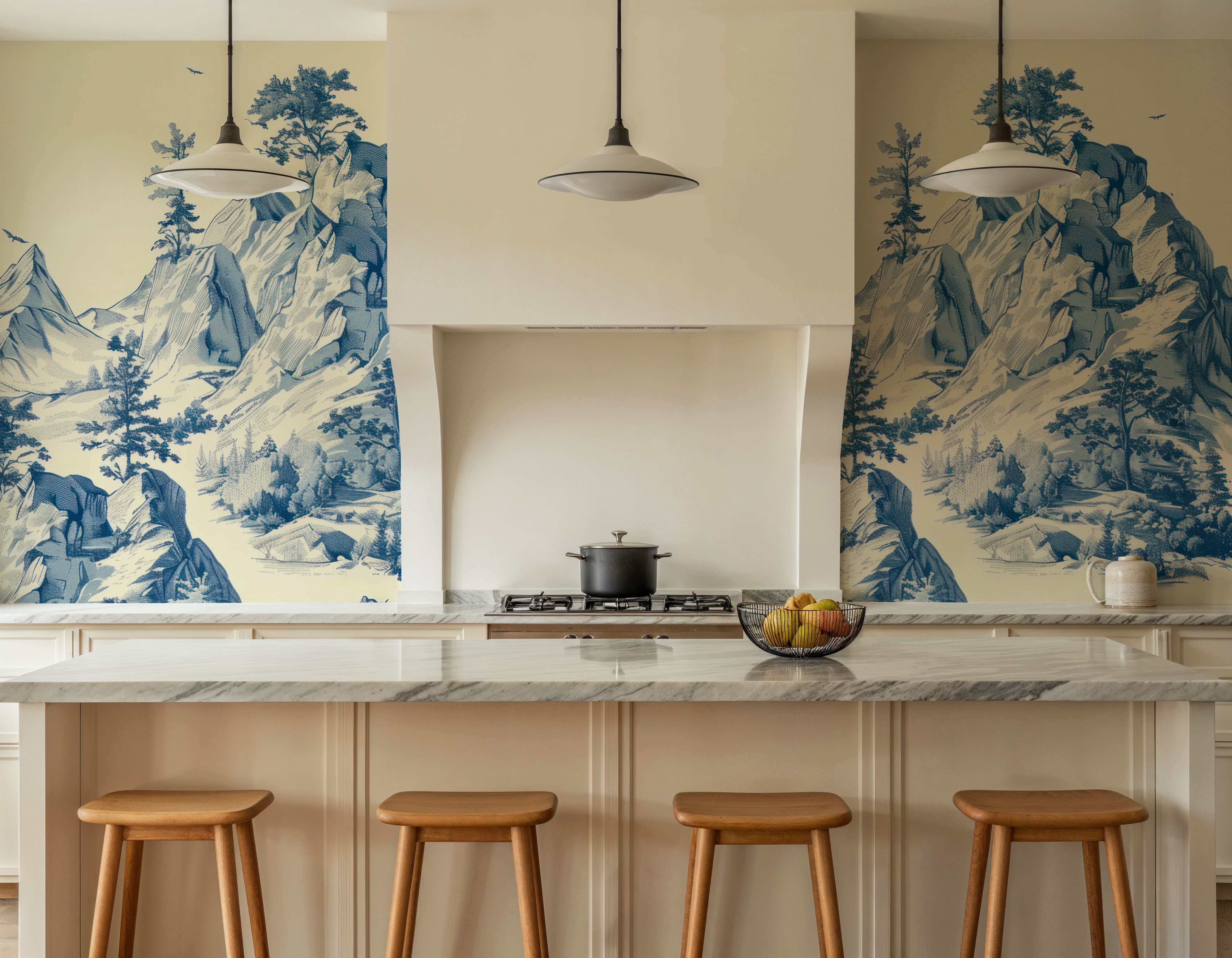 Toile Hills, Porcelain Blue