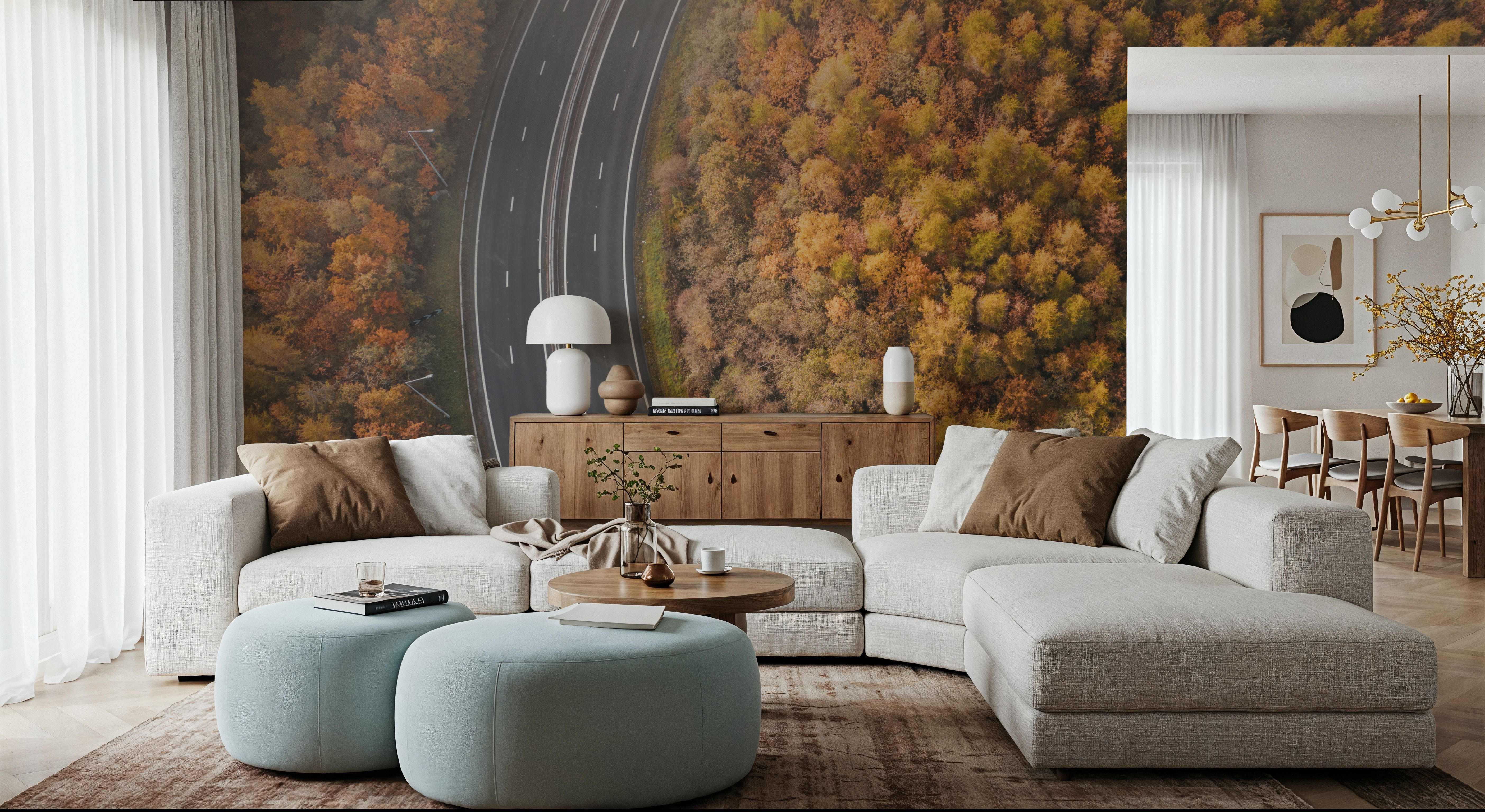 Autumn Canopy Road, Wallpaper