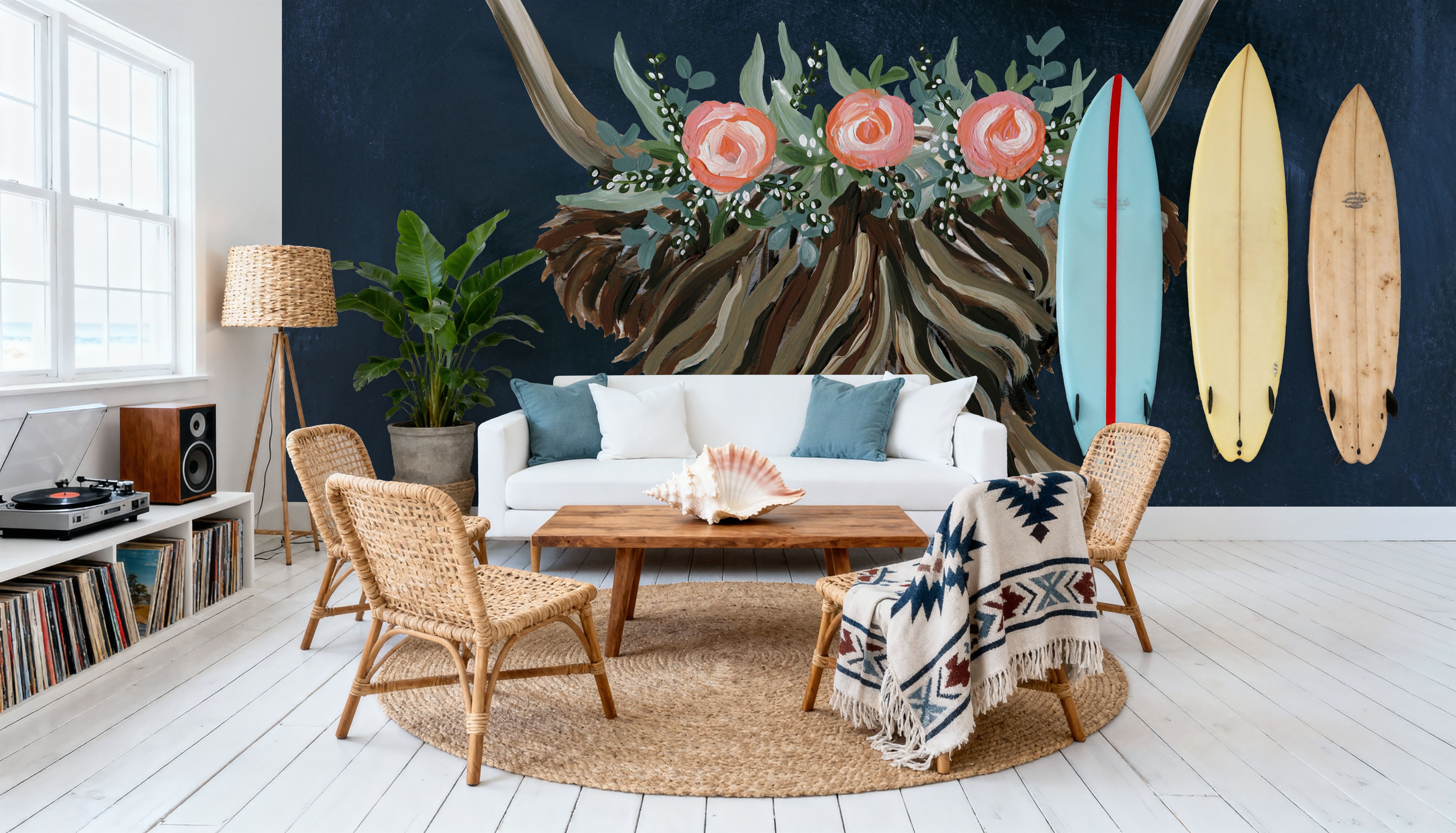 Longhorn with Rose Crown Dark