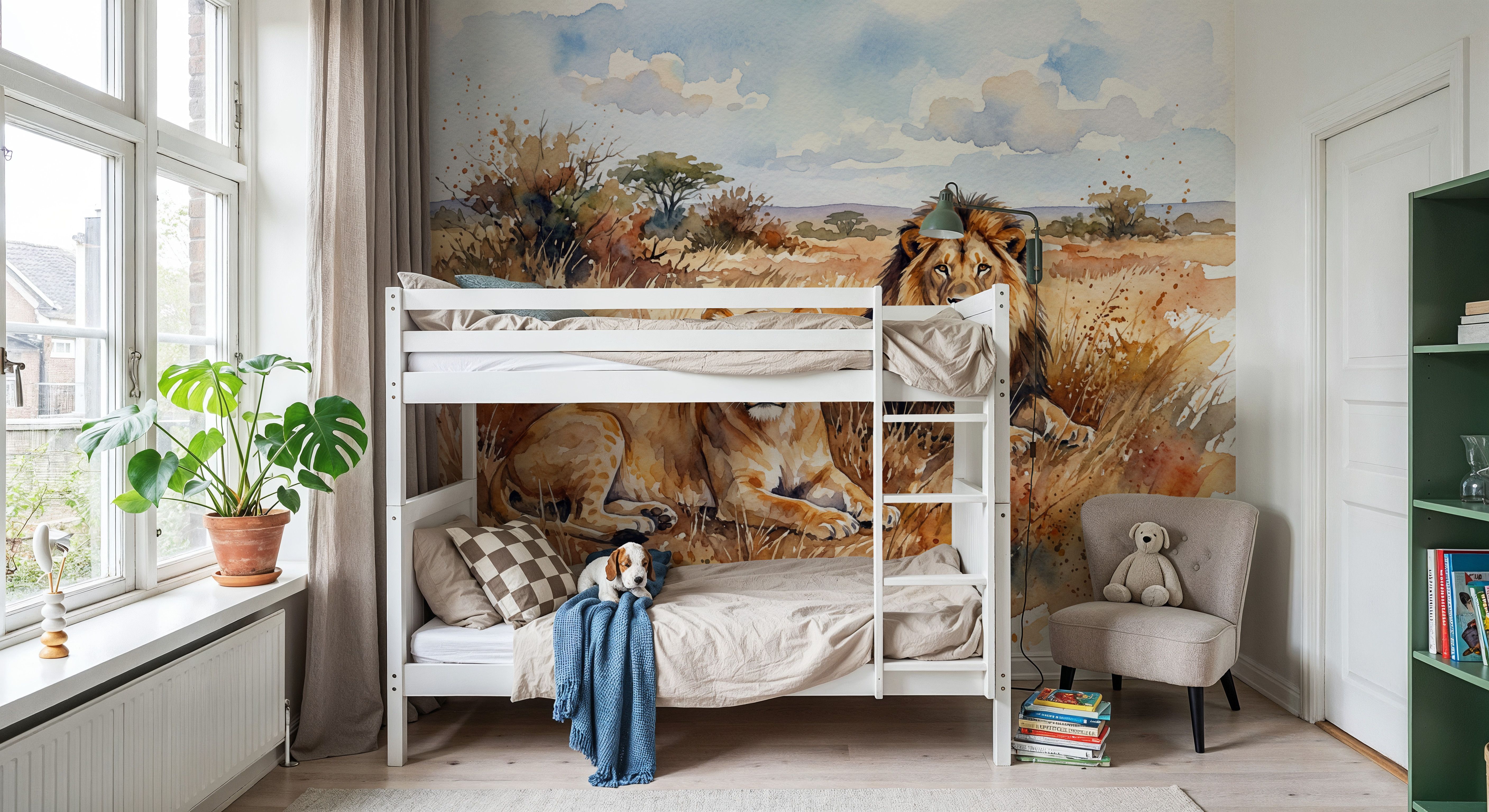 Lions II - Watercolor Predators Series