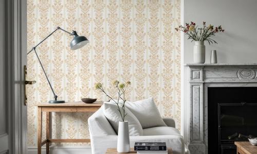 Fall Botanical Stripes, Apricot