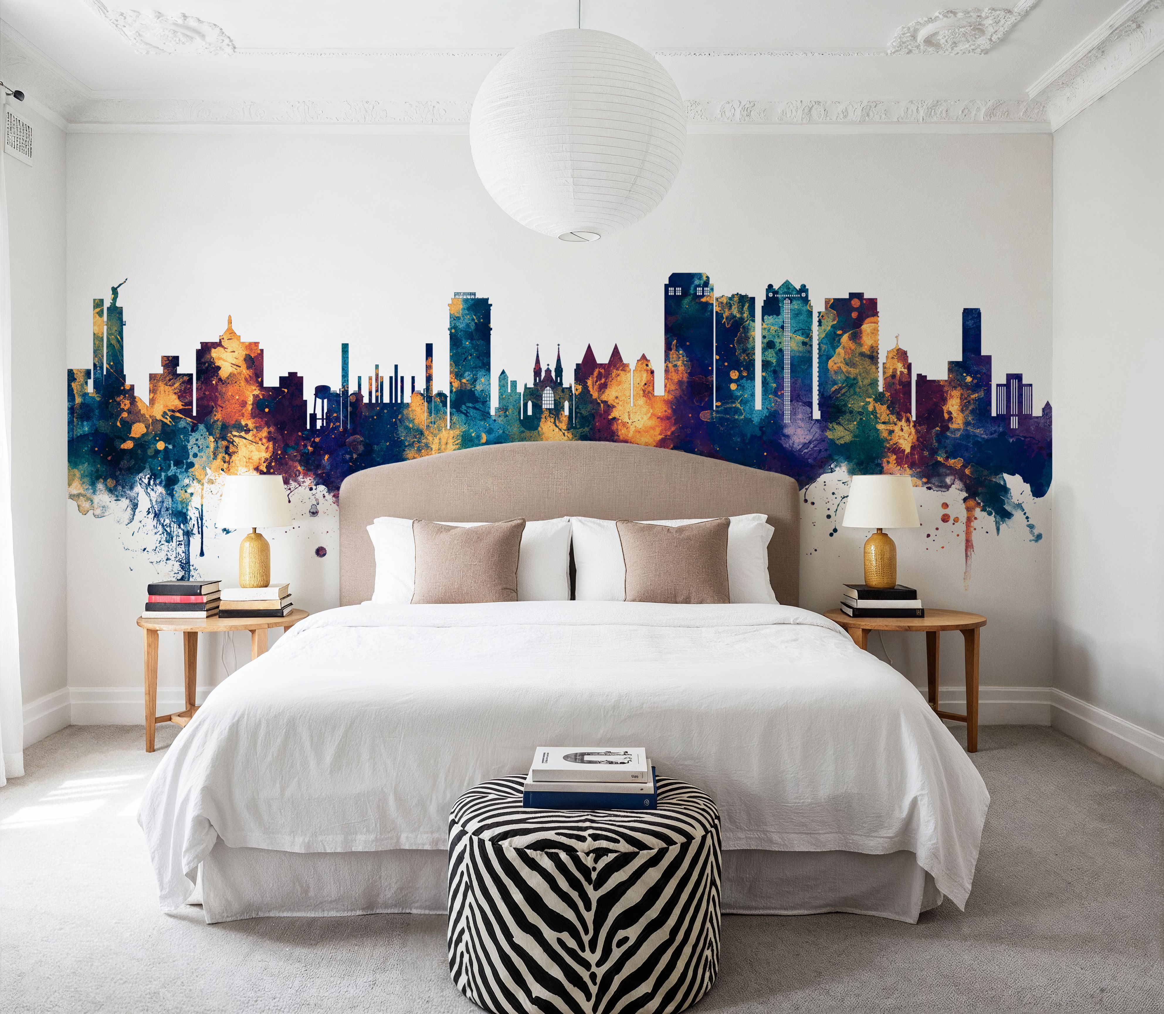 Birmingham Alabama Skyline Blue & Bronze