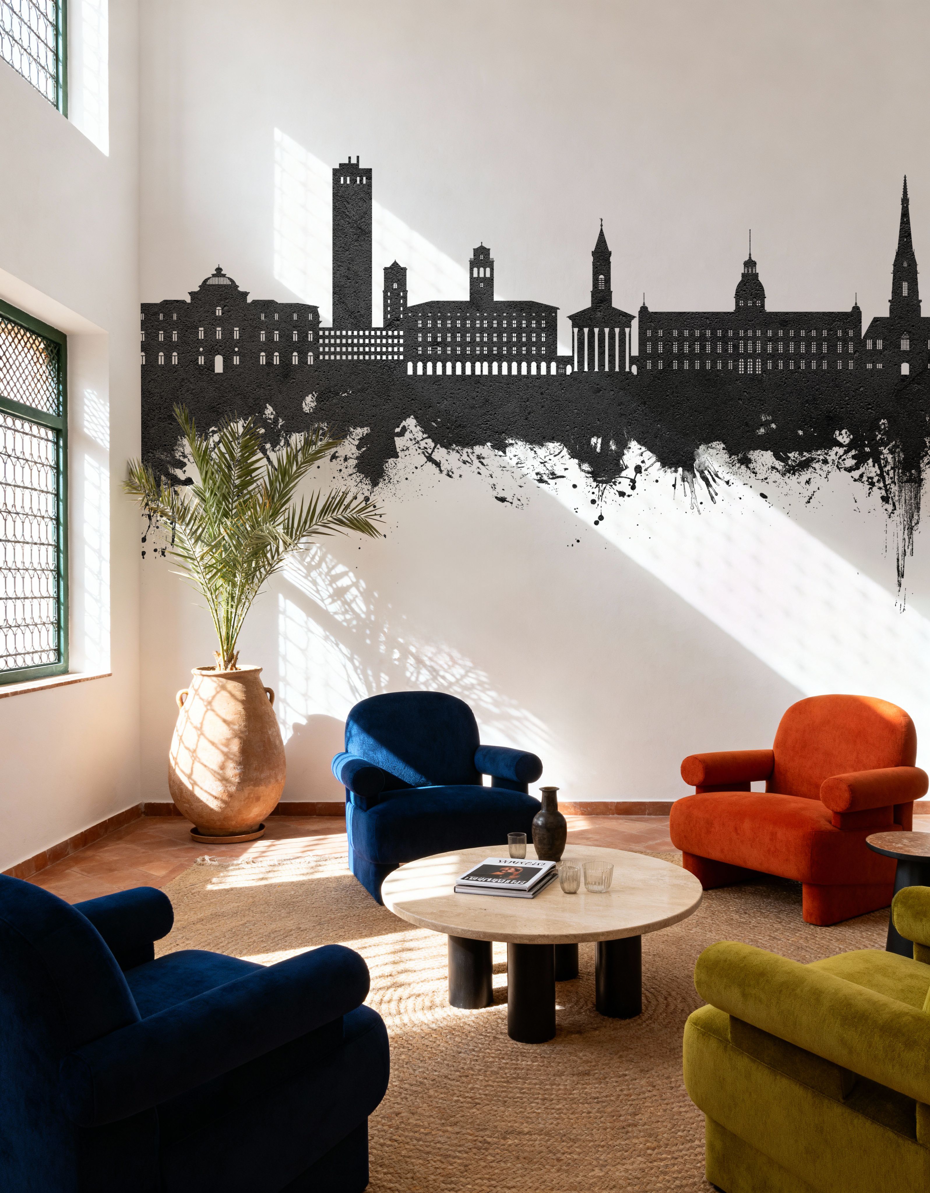 Karlsruhe Germany Skyline Black & White