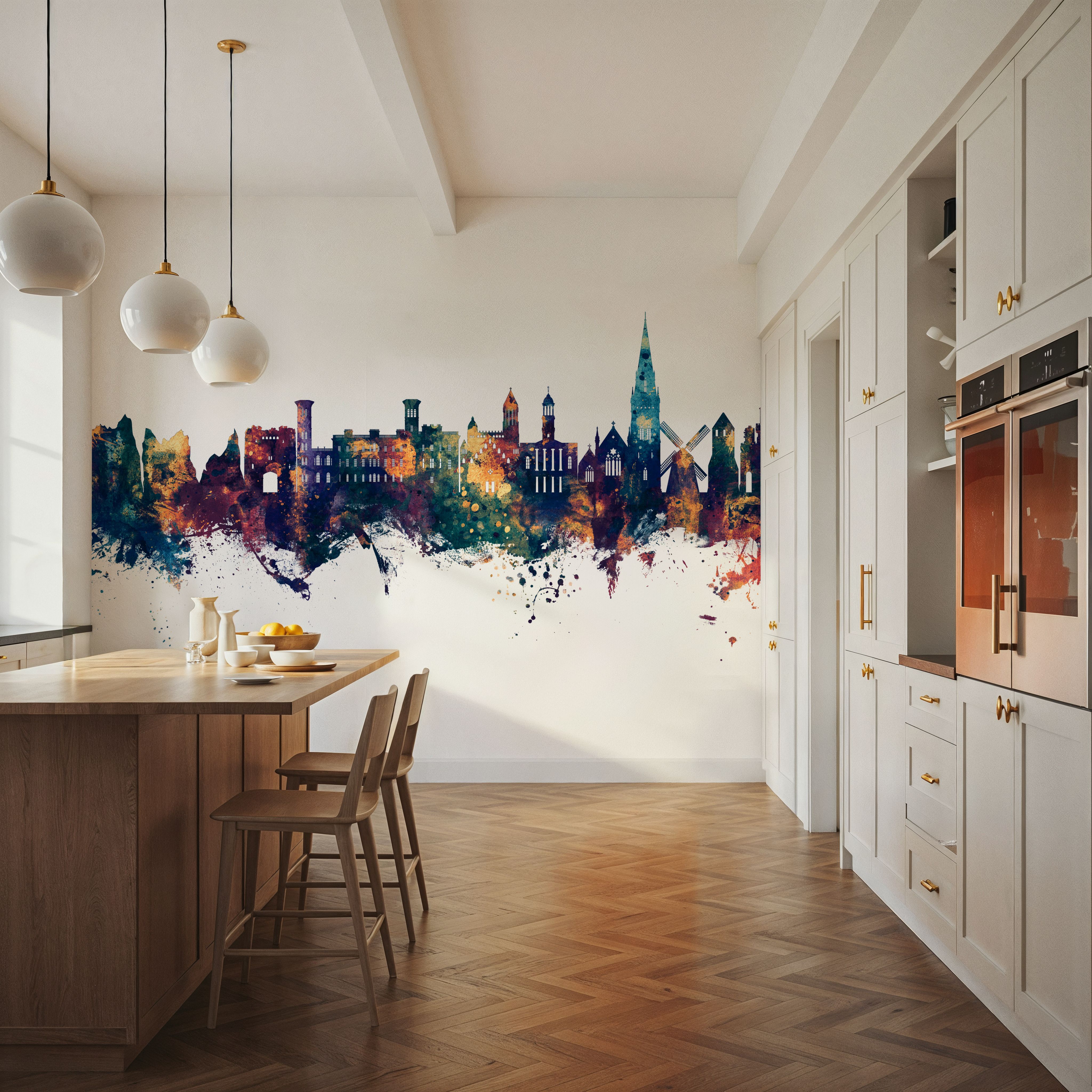 Isle of Wight England Skyline Blue & Bronze