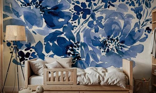 Blue Floral Heart