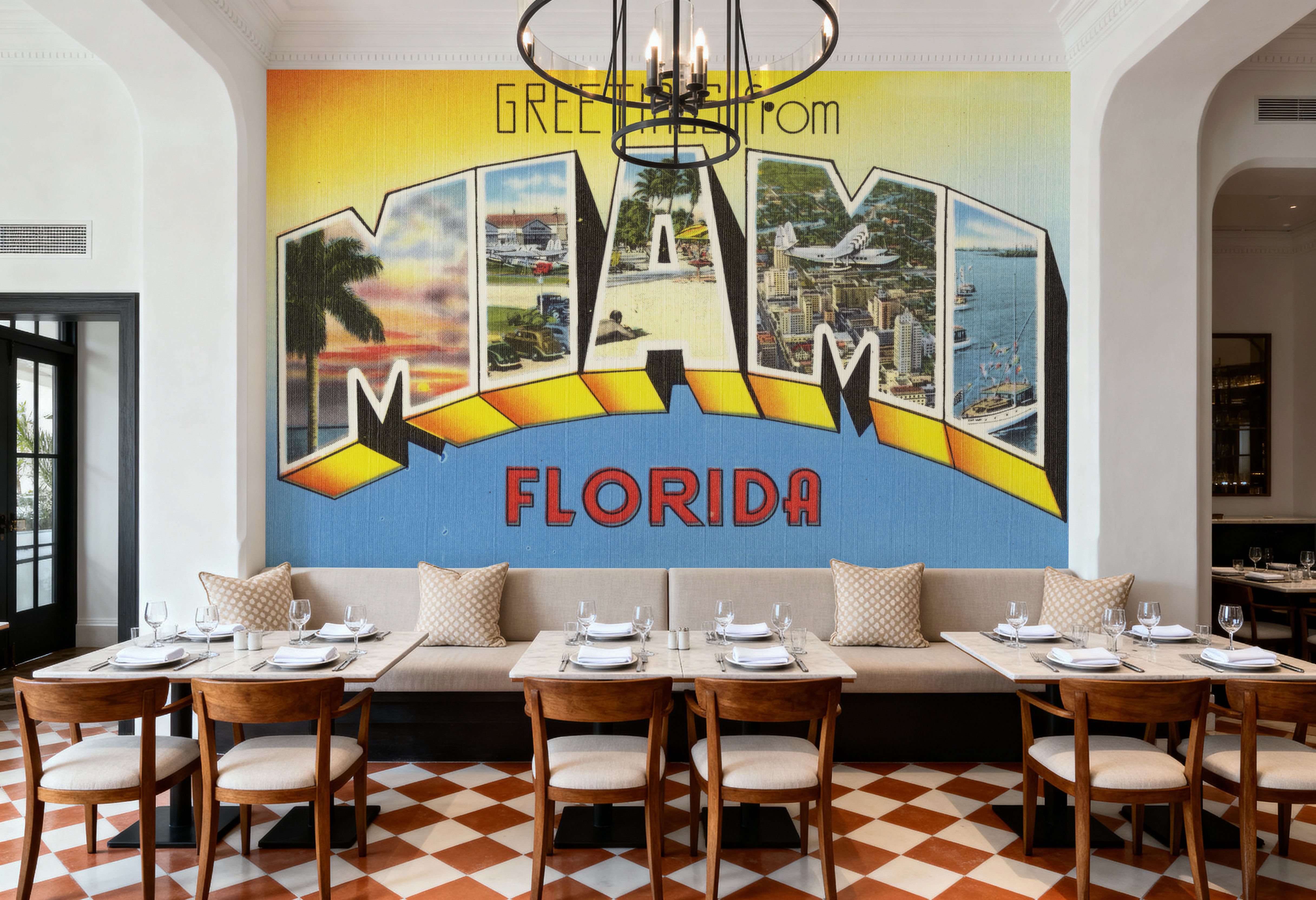 Greetings from Miami - Screenprint Postcard