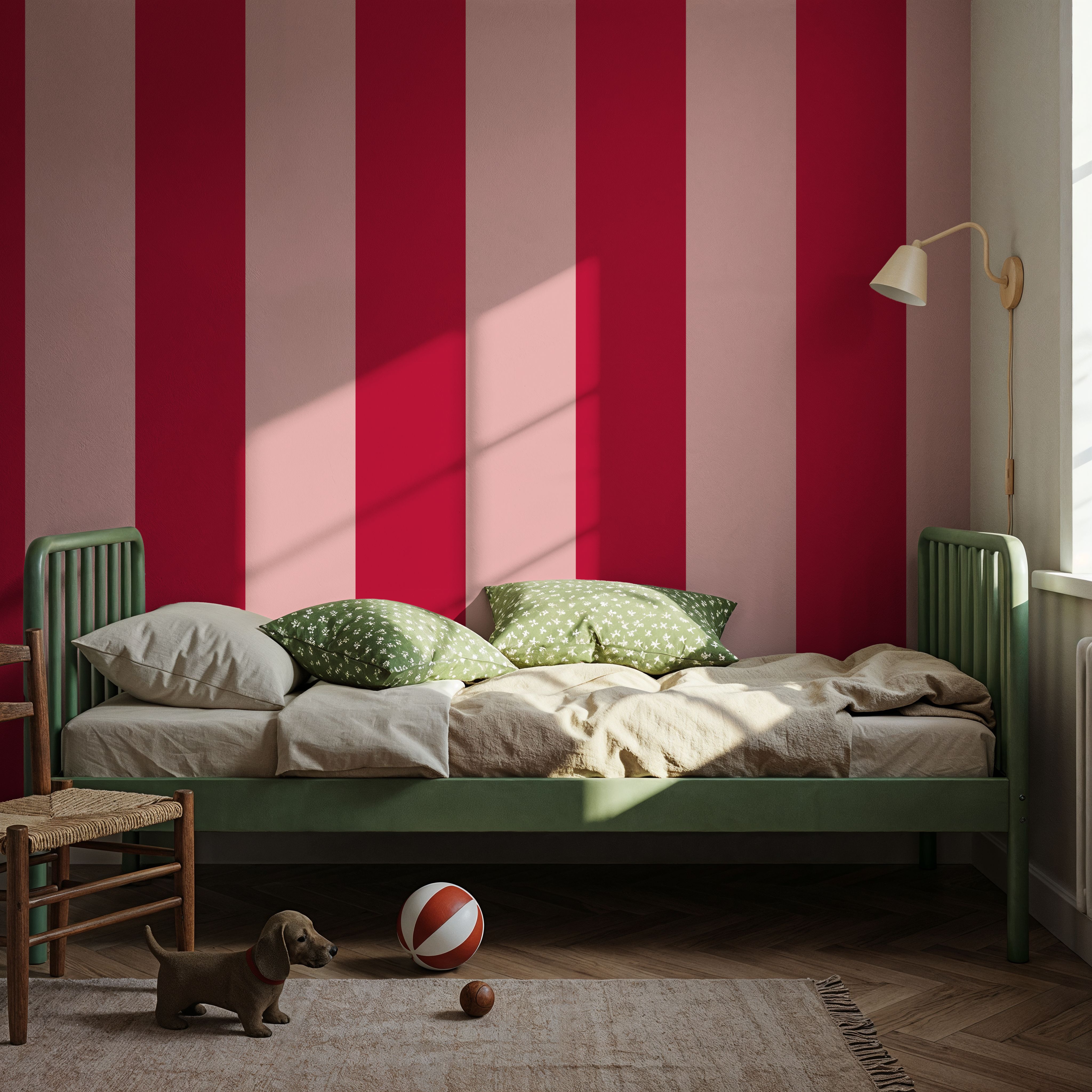 Circus Stripes, Red & Pink