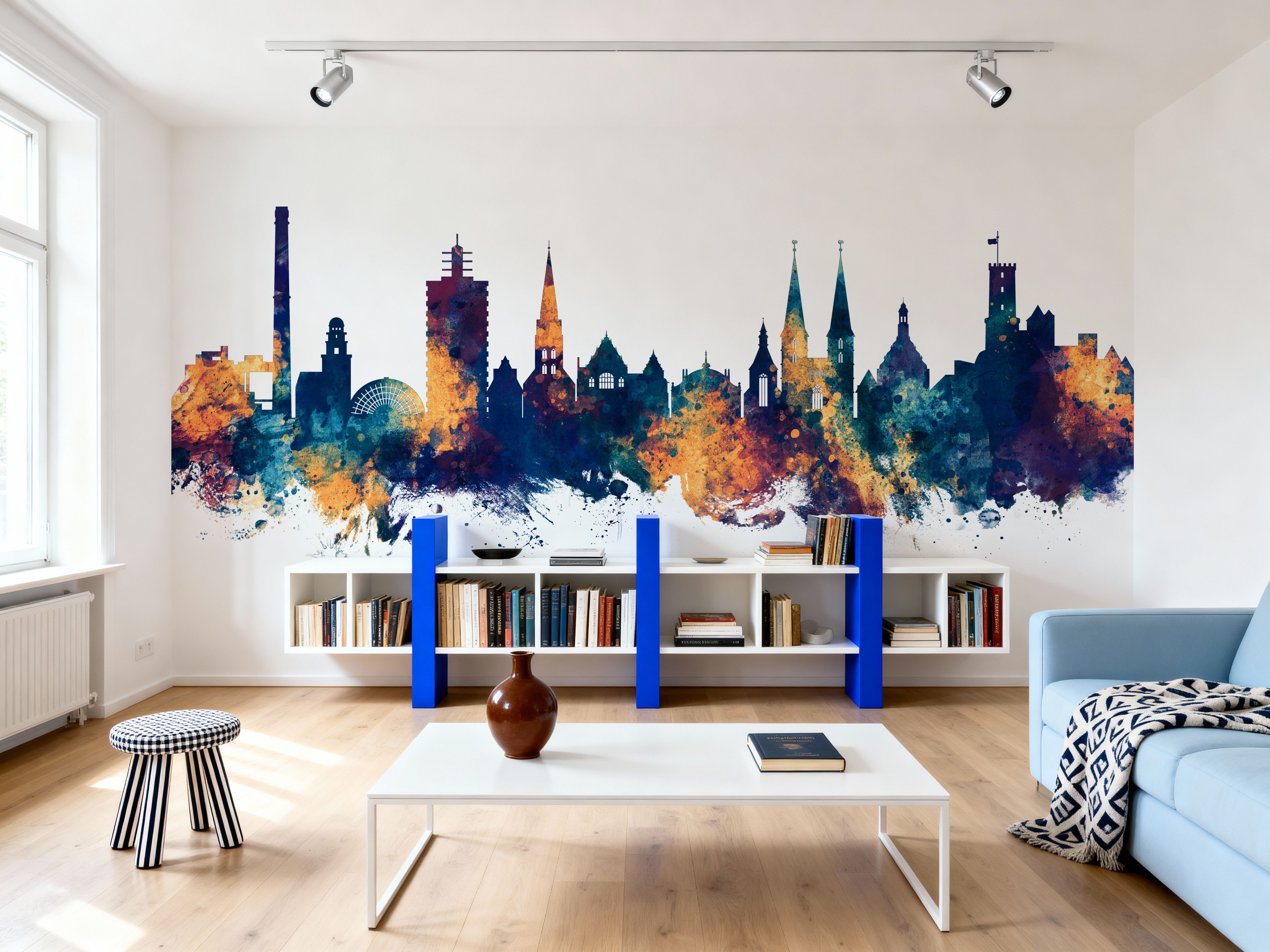 Bielefeld Germany Skyline Blue & Bronze