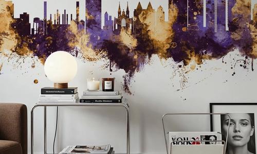 Birmingham Alabama Skyline Purple & Gold
