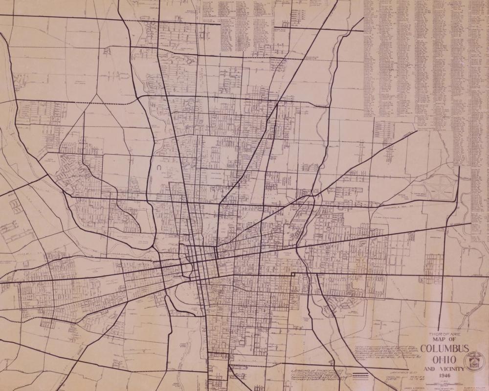 Map of Columbus Ohio and Vicinity