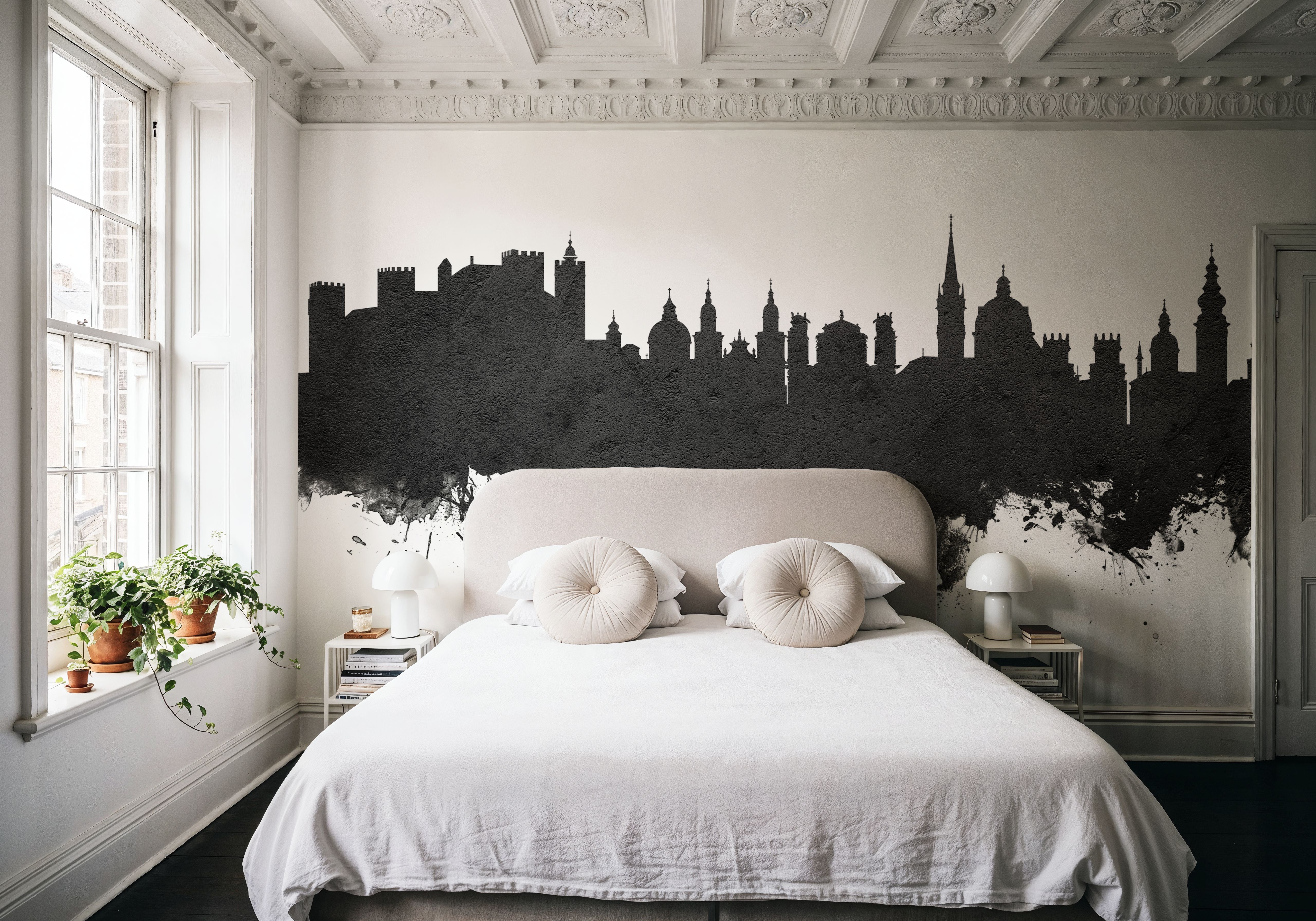 Salzburg Austria Skyline Black & White