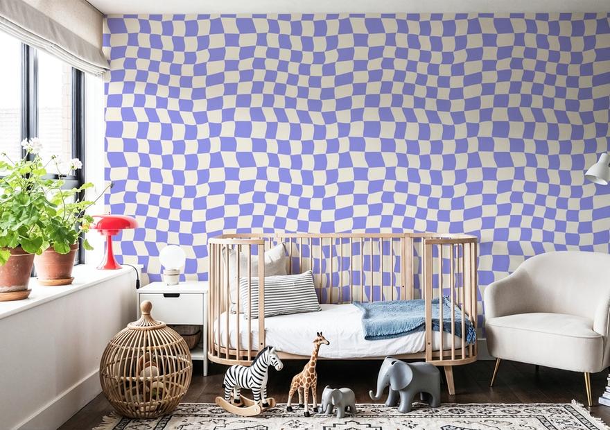 Warped Checkerboard, Lilac