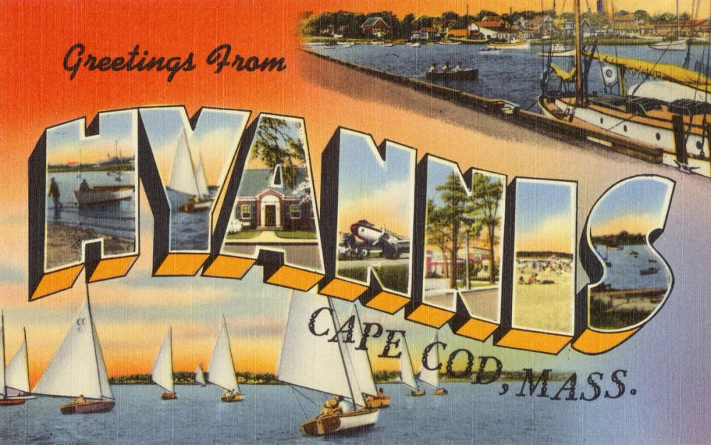 Greetings from Hyannis - Screenprint Postcard