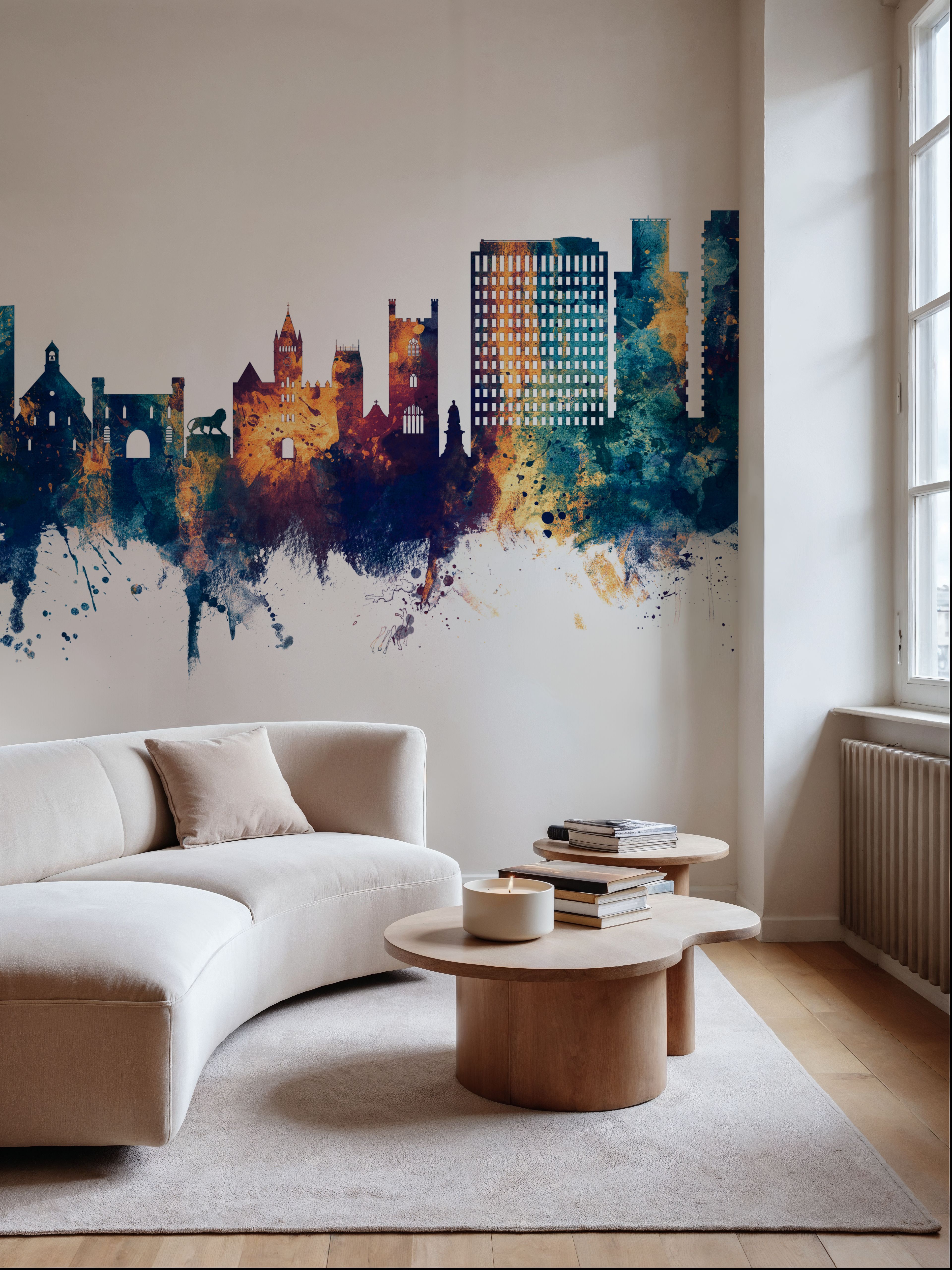 Reading England Skyline Blue & Bronze