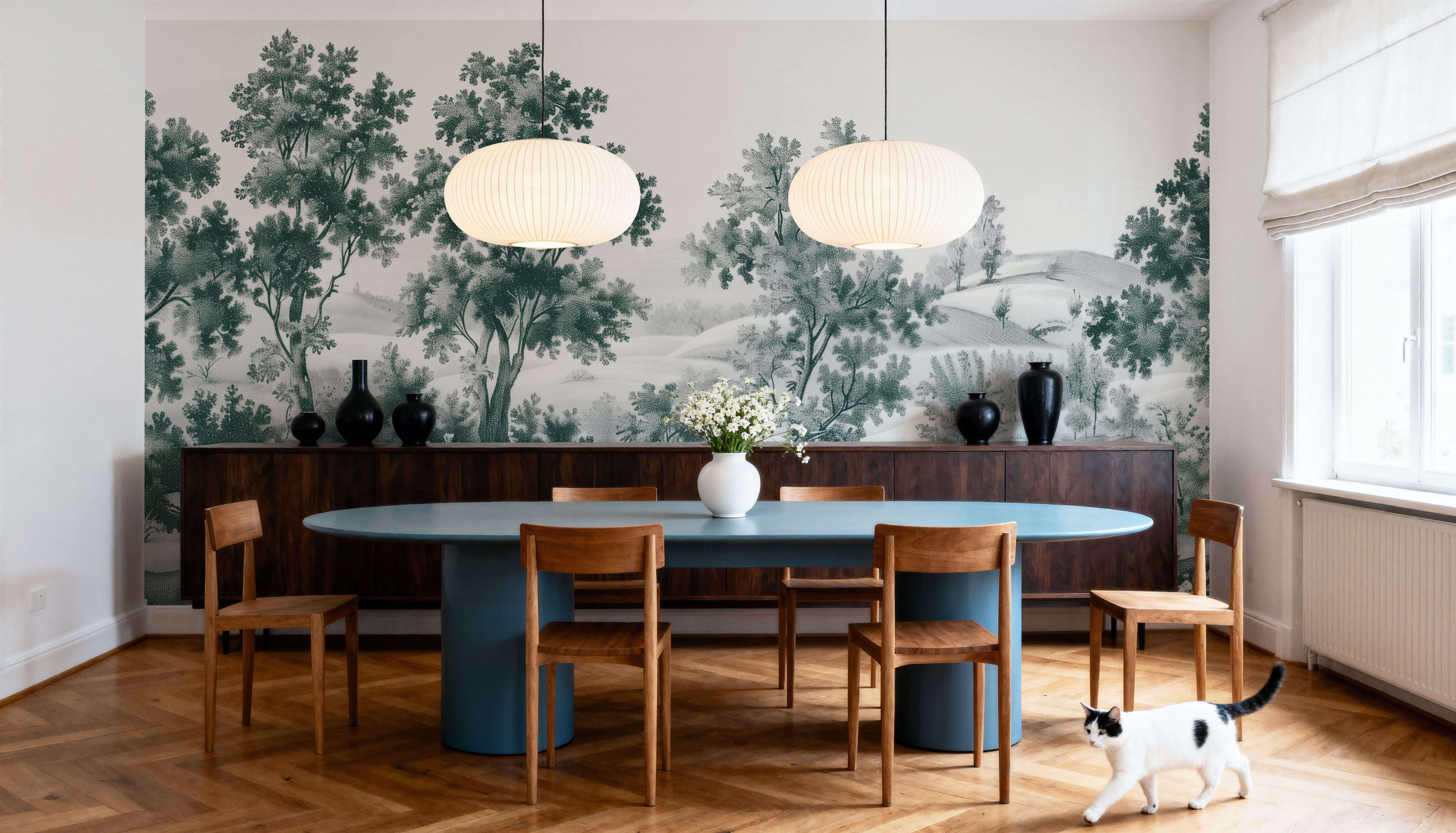 Pastoral Toile, Bottle Green