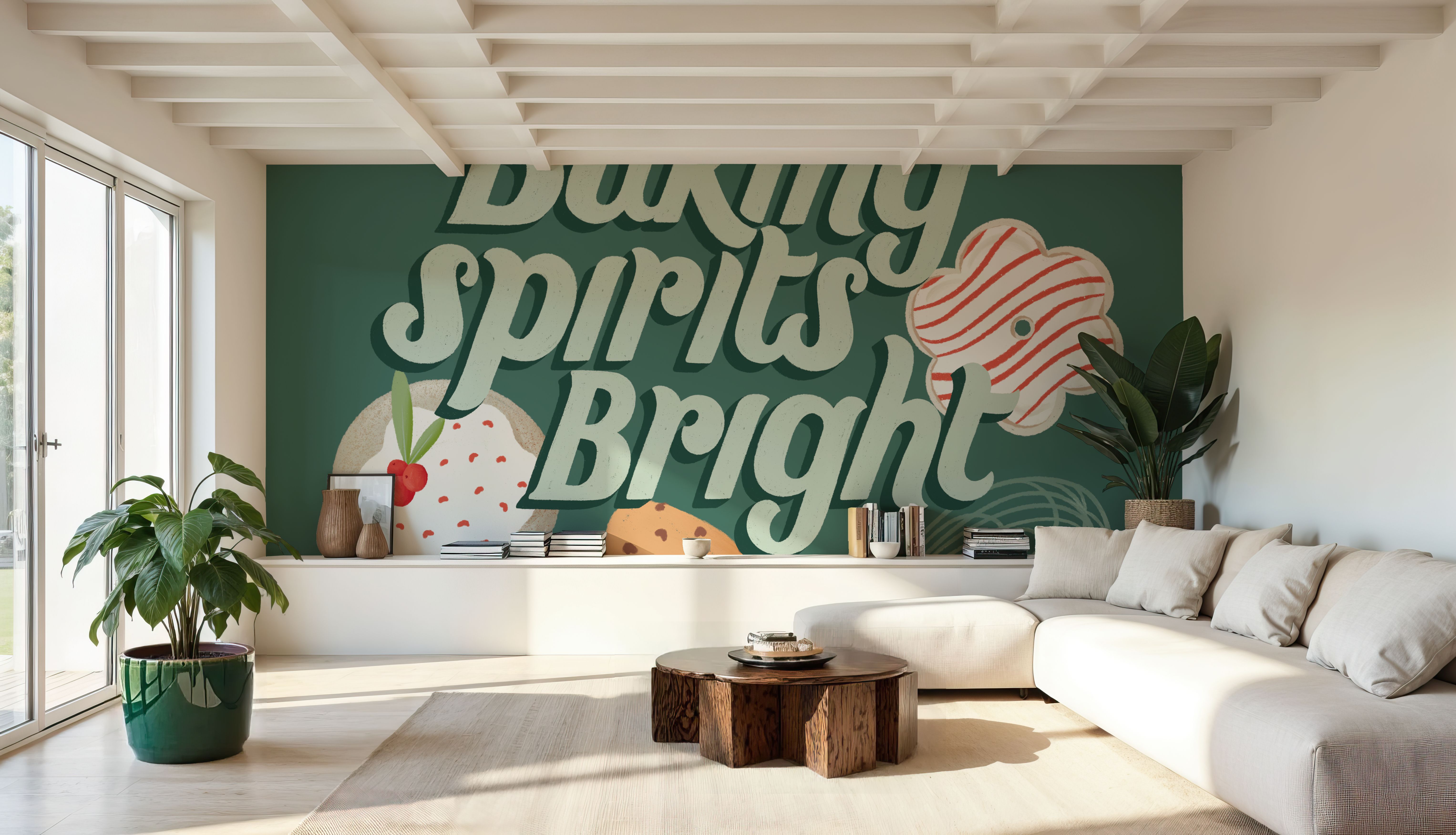 Wall Mural - Home for the Holidays III - Food & Drink mural wallpaper - Offices - Wallism US - Premium, Textured or Peel & Stick