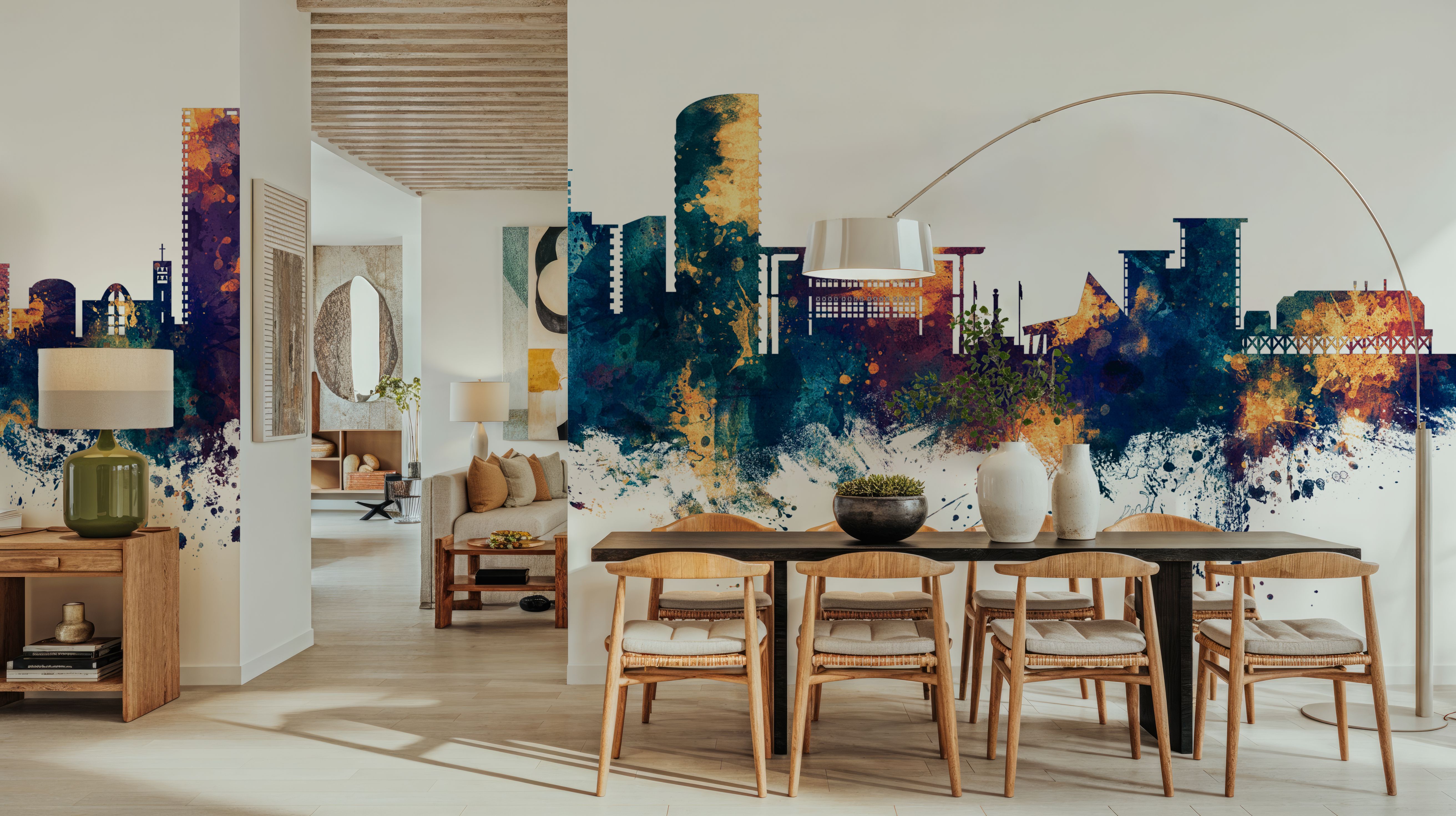 Darwin Australia Skyline Blue & Bronze