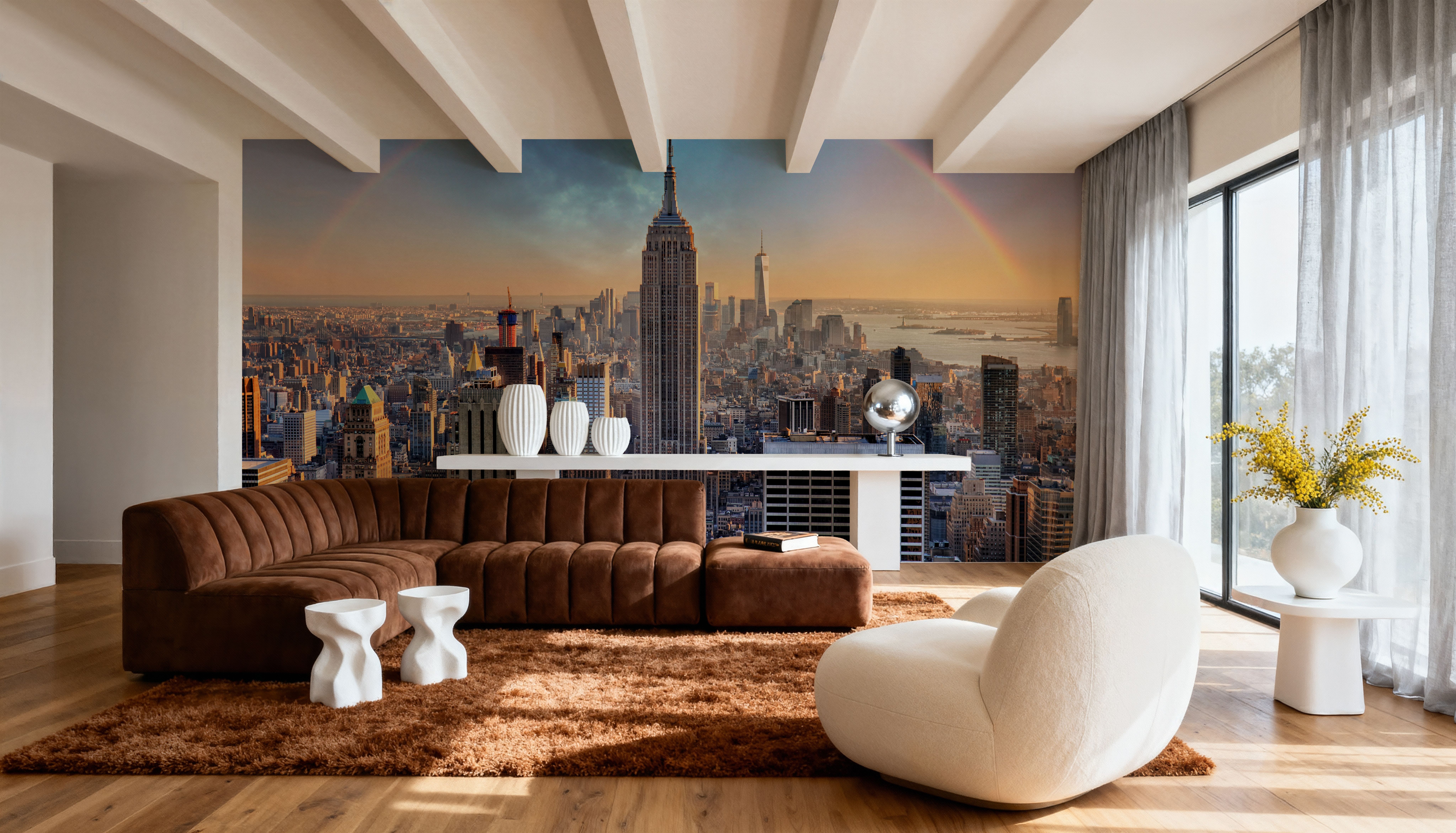 Rainbow Over New York City, Wallpaper