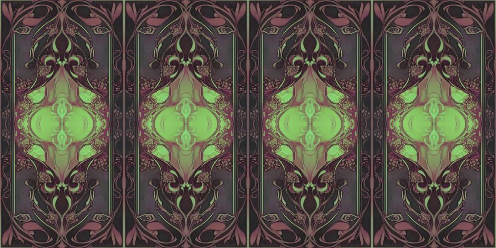 Art Noveau I Pinkgreen