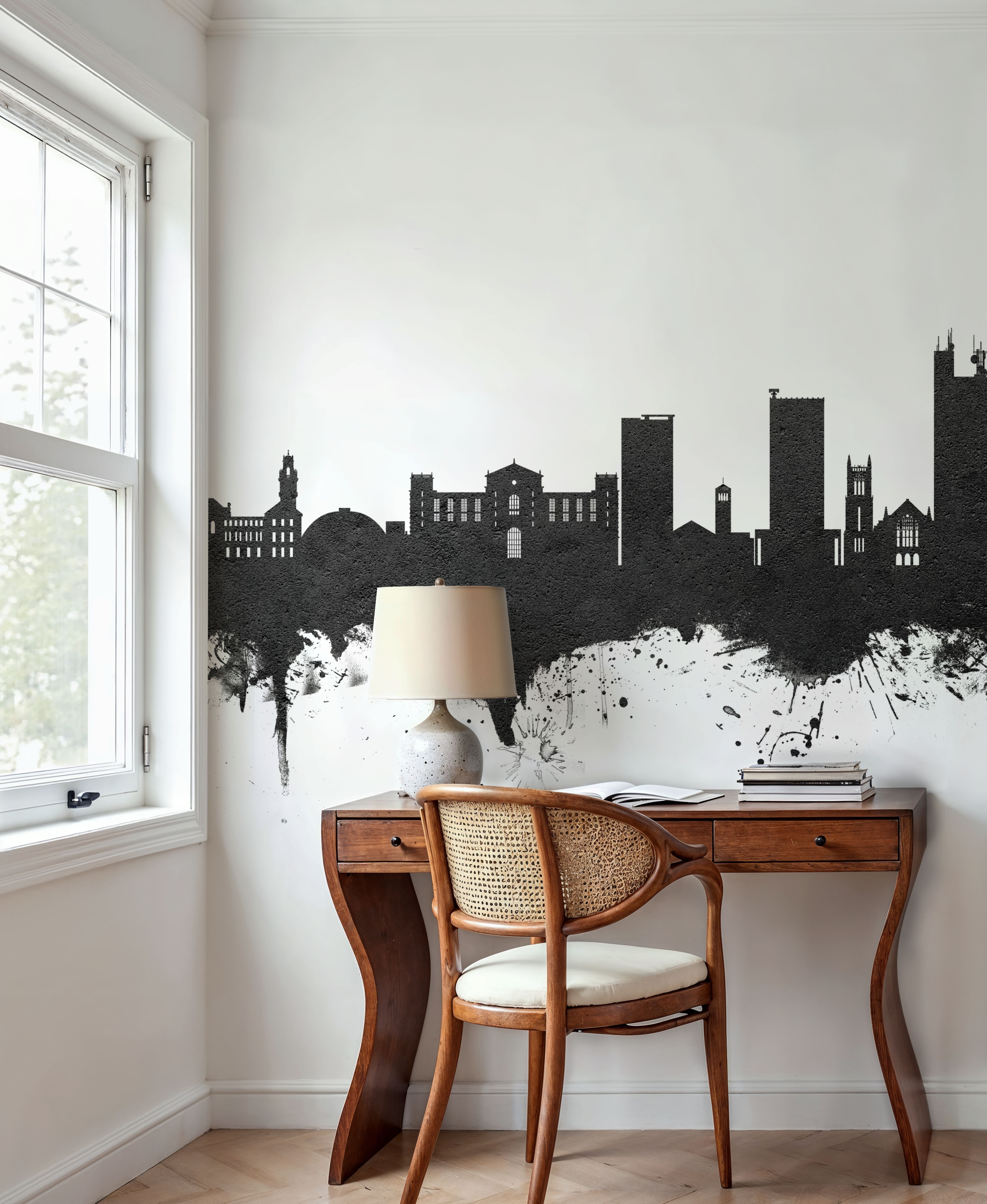 Lubbock Texas Skyline Black & White