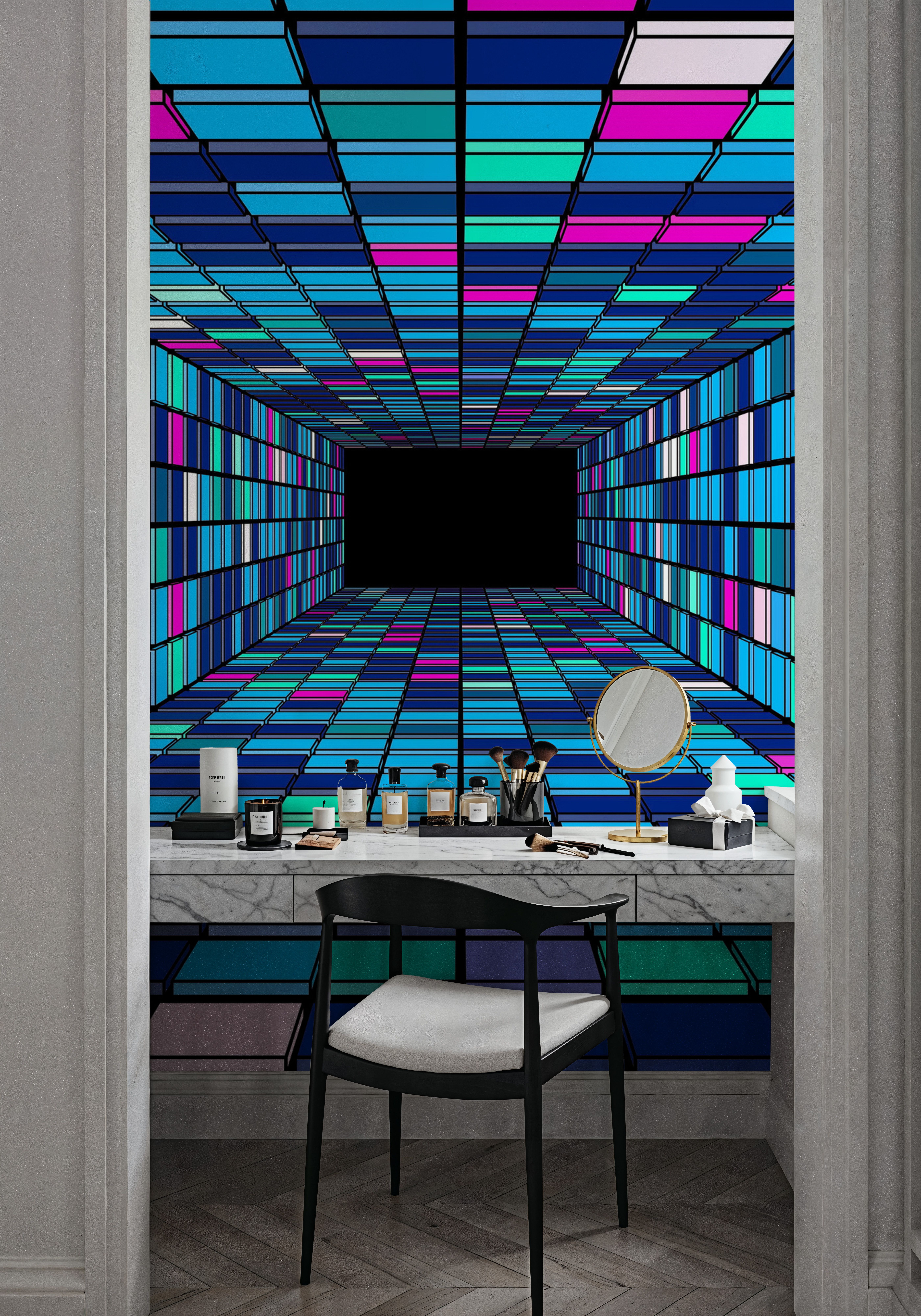 Retro Game Tunnel, Blue