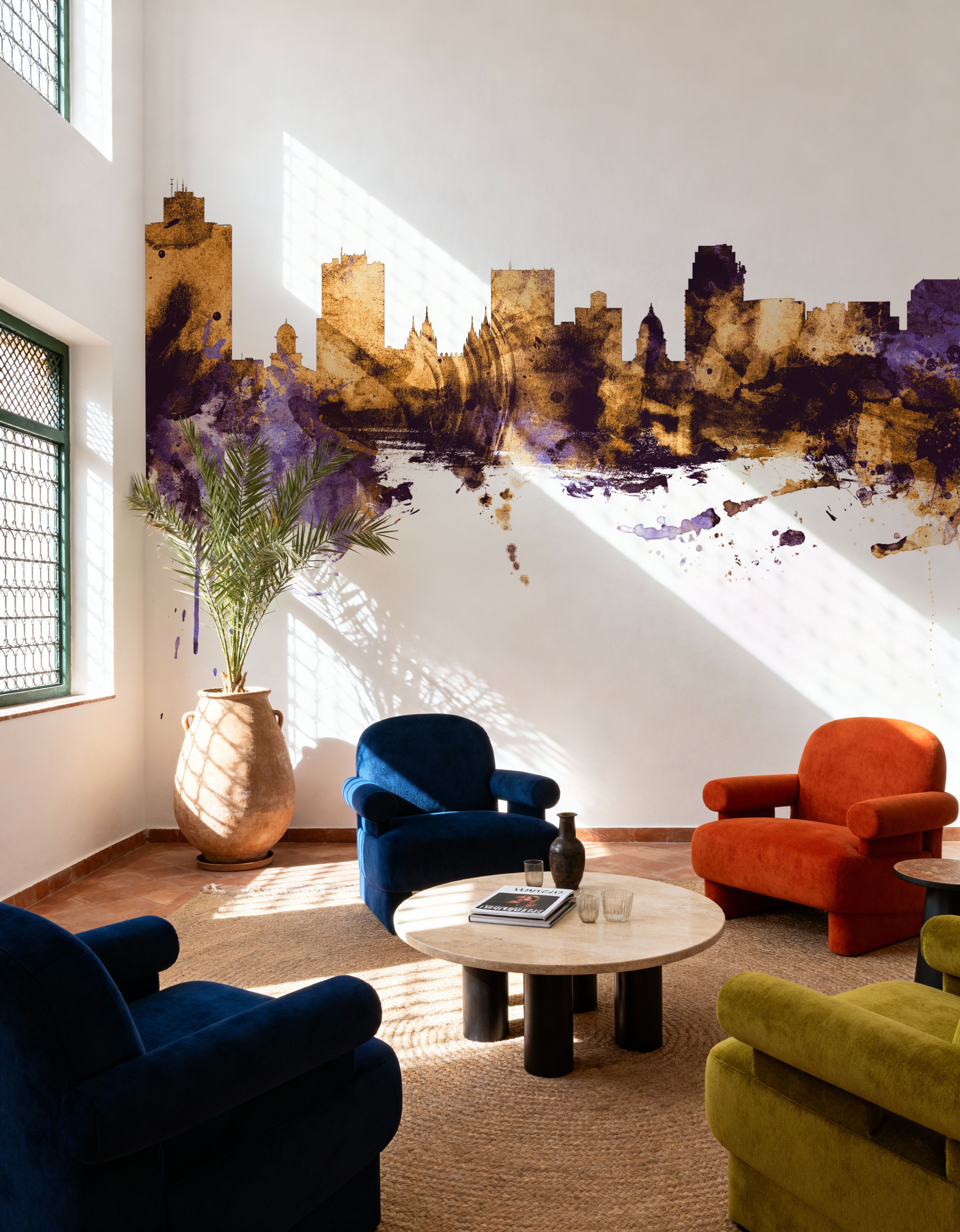 Salt Lake City Utah Skyline Purple & Gold