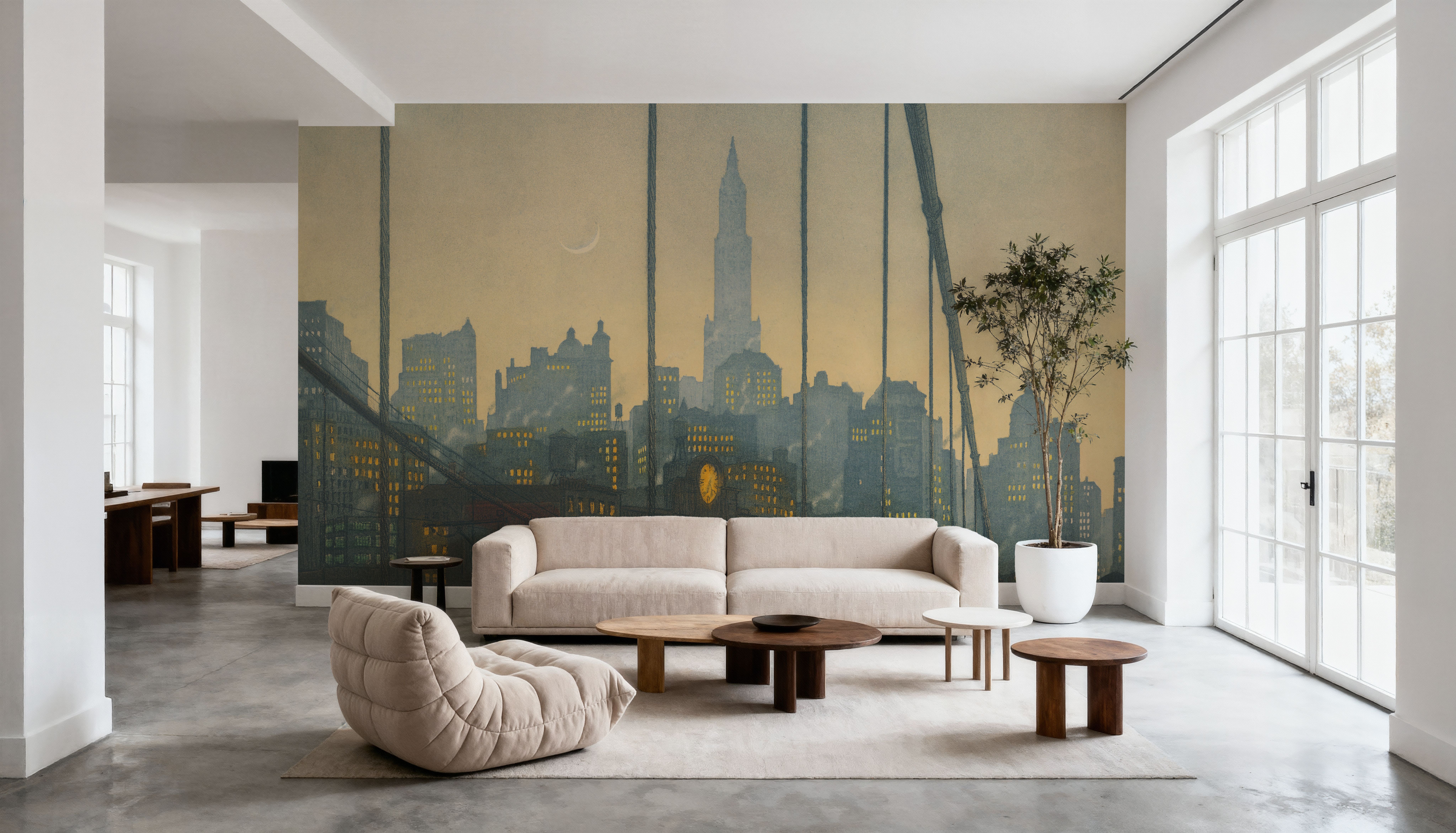 New York, Brooklyn bridge (1927) Illustration, Wallpaper