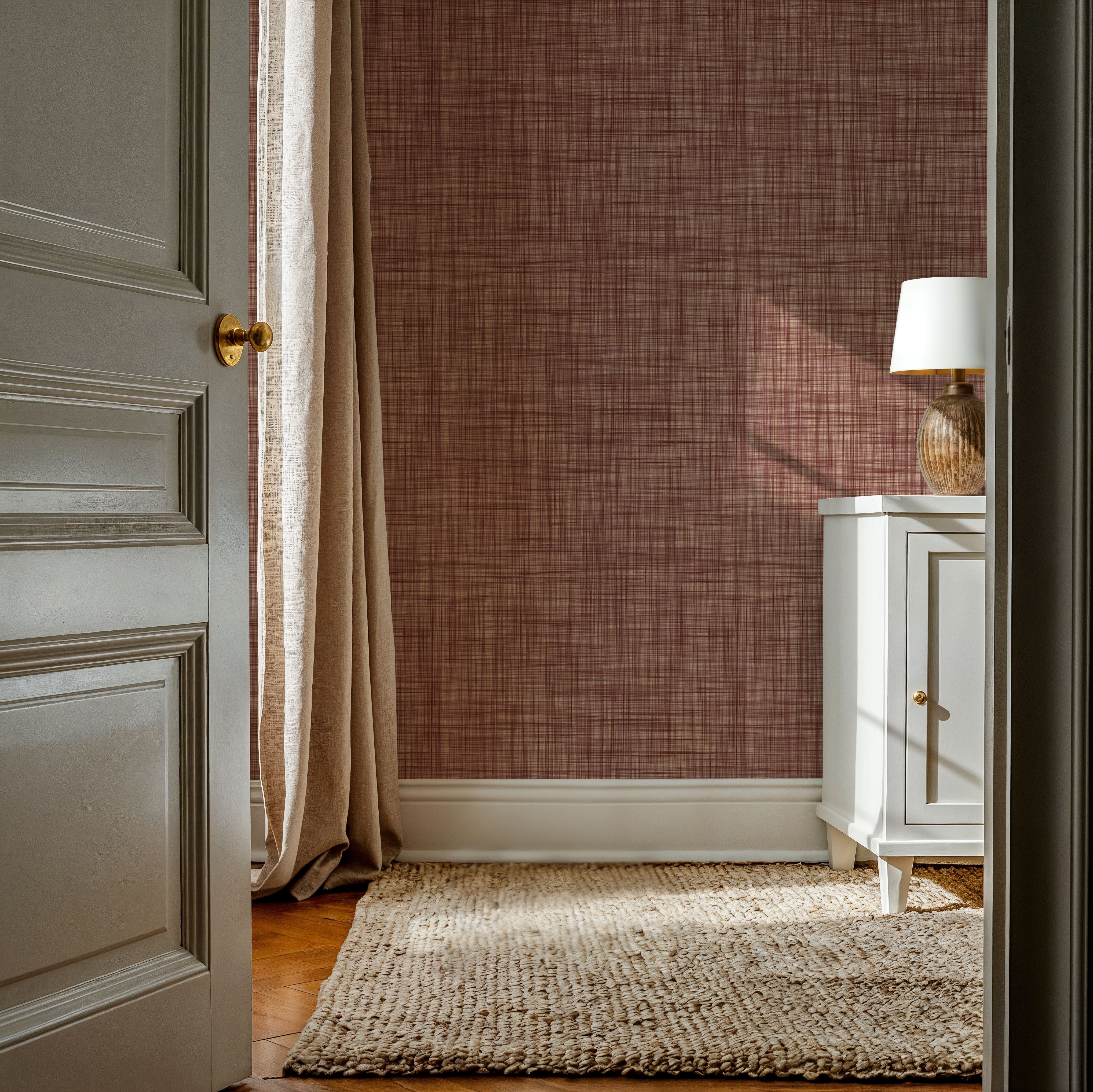 Mottled Linen Effect, Wine