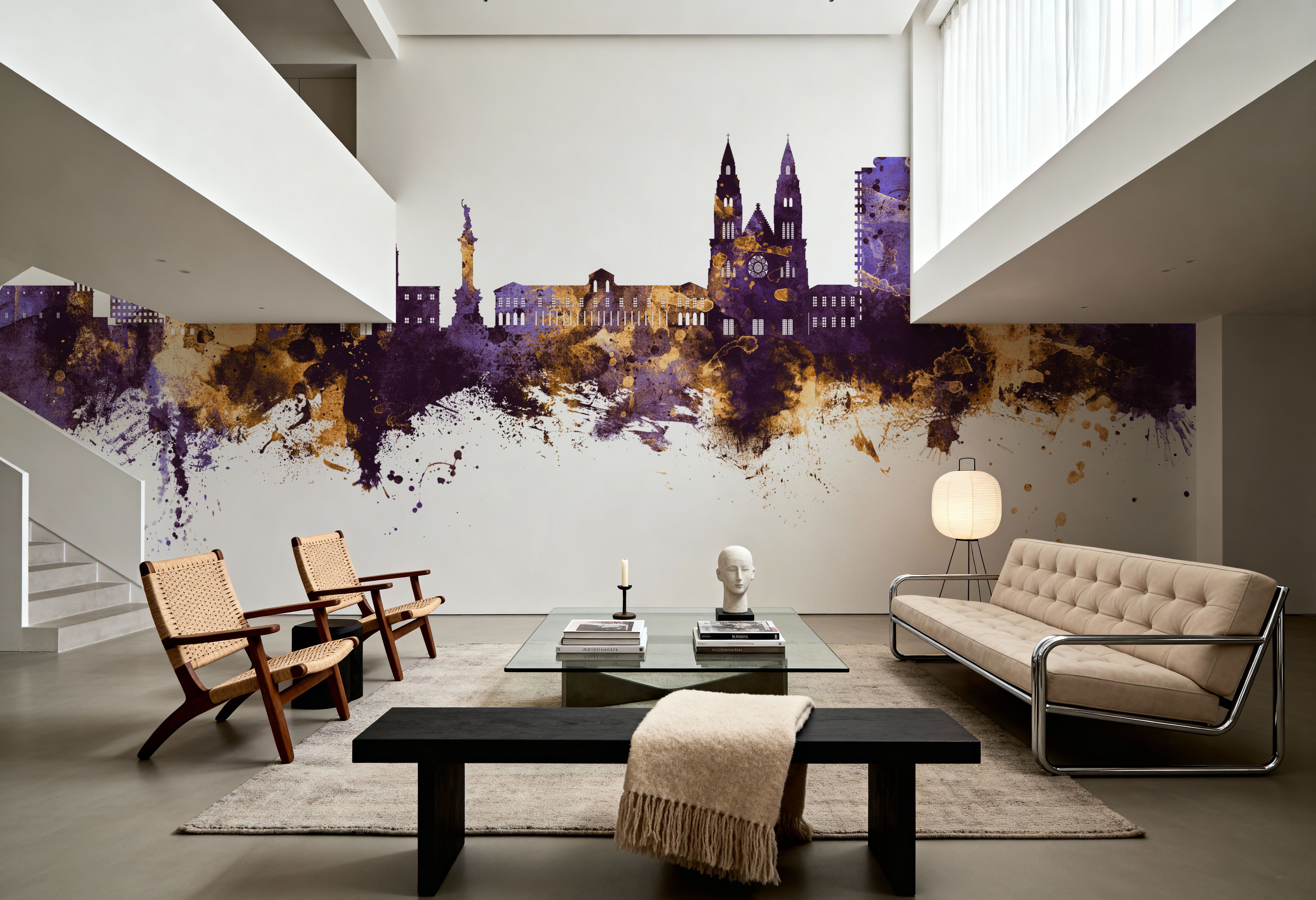 Quito Ecuador Skyline Purple & Gold