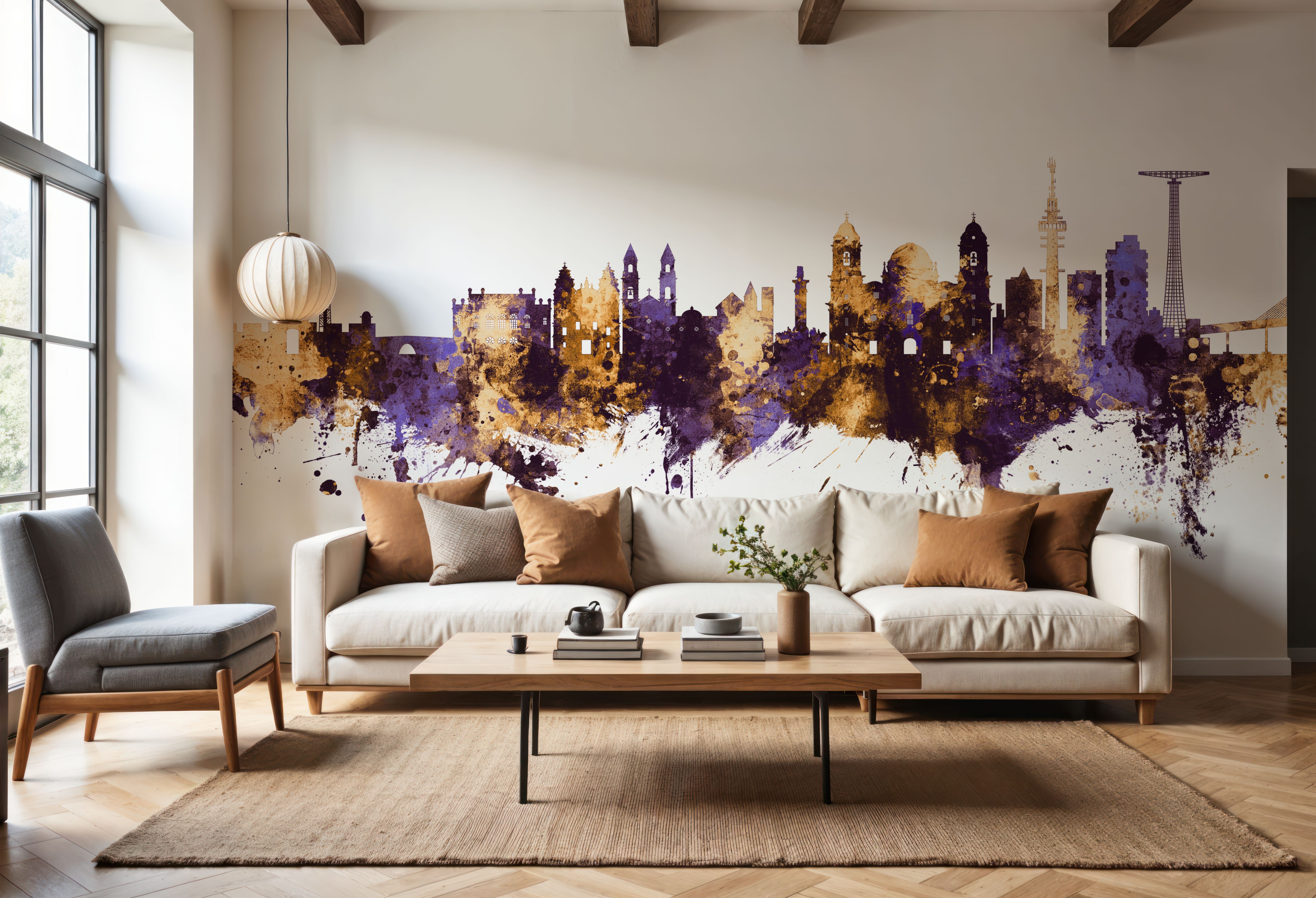 Cádiz Spain Skyline Purple & Gold