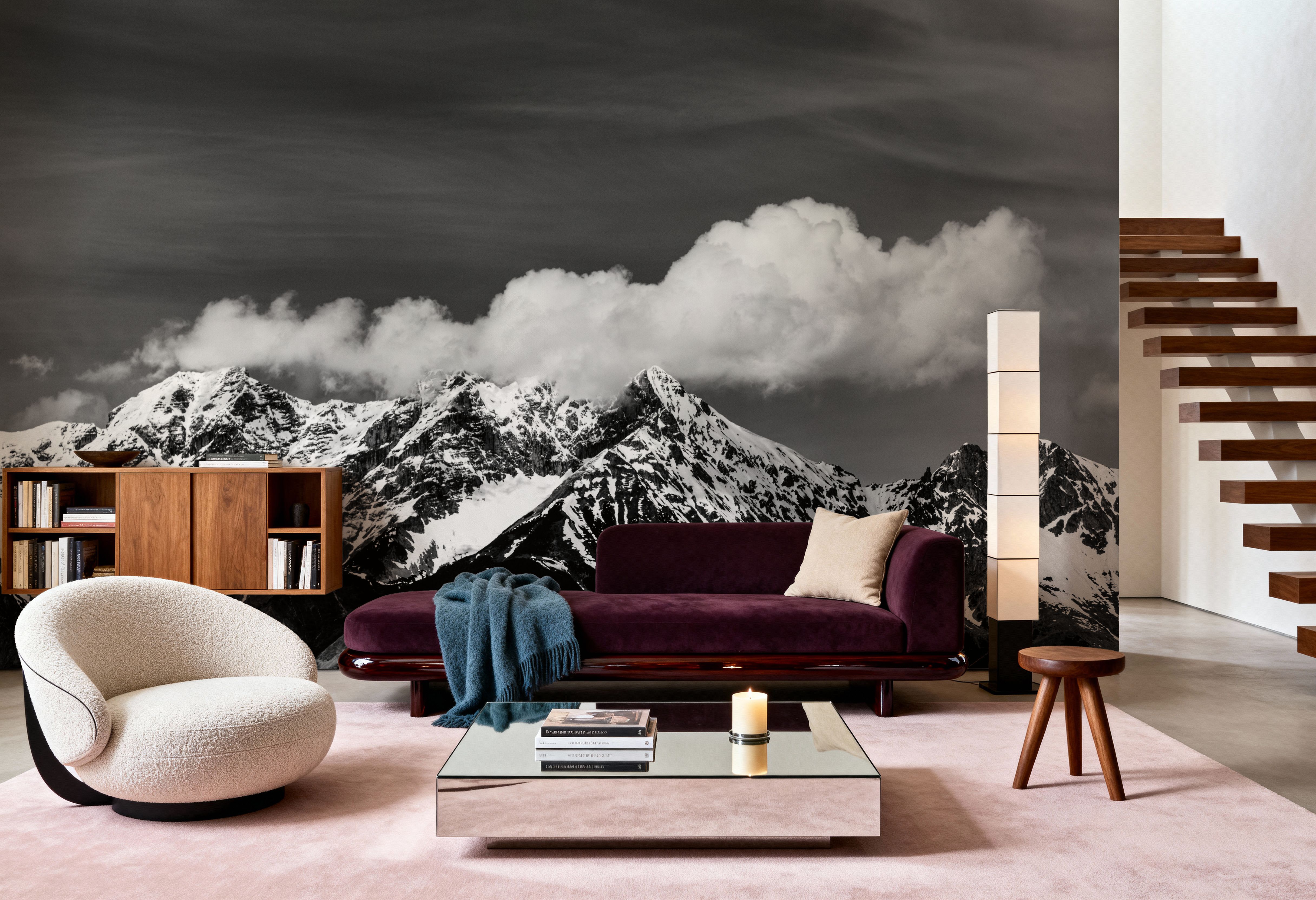 The Dolomites III, Behang