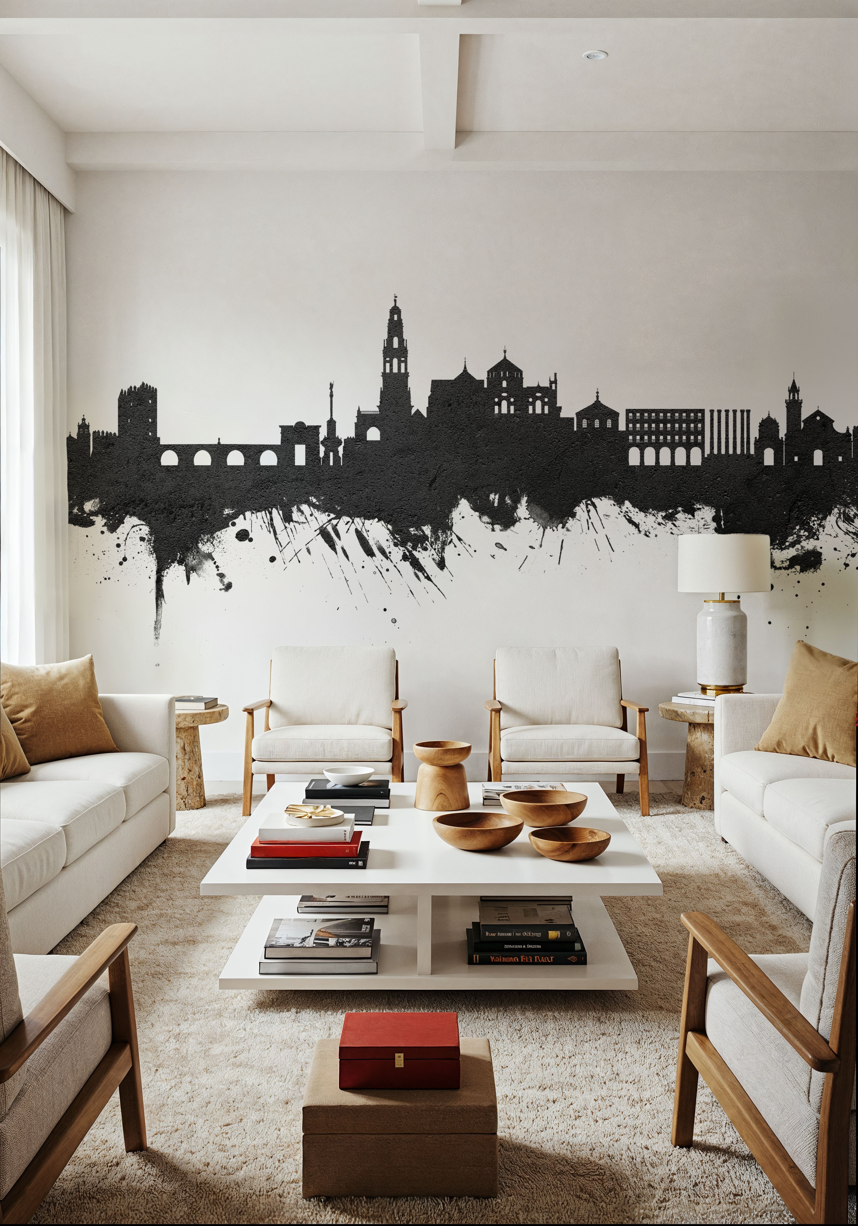 Córdoba Spain Skyline Black & White