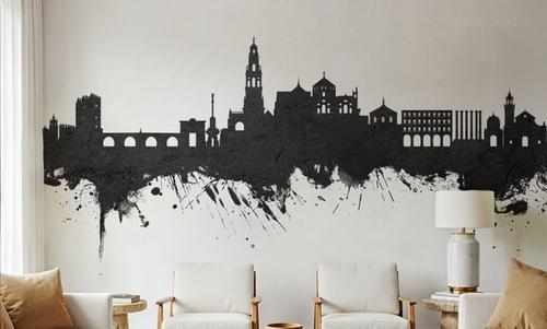 Córdoba Spain Skyline Black & White