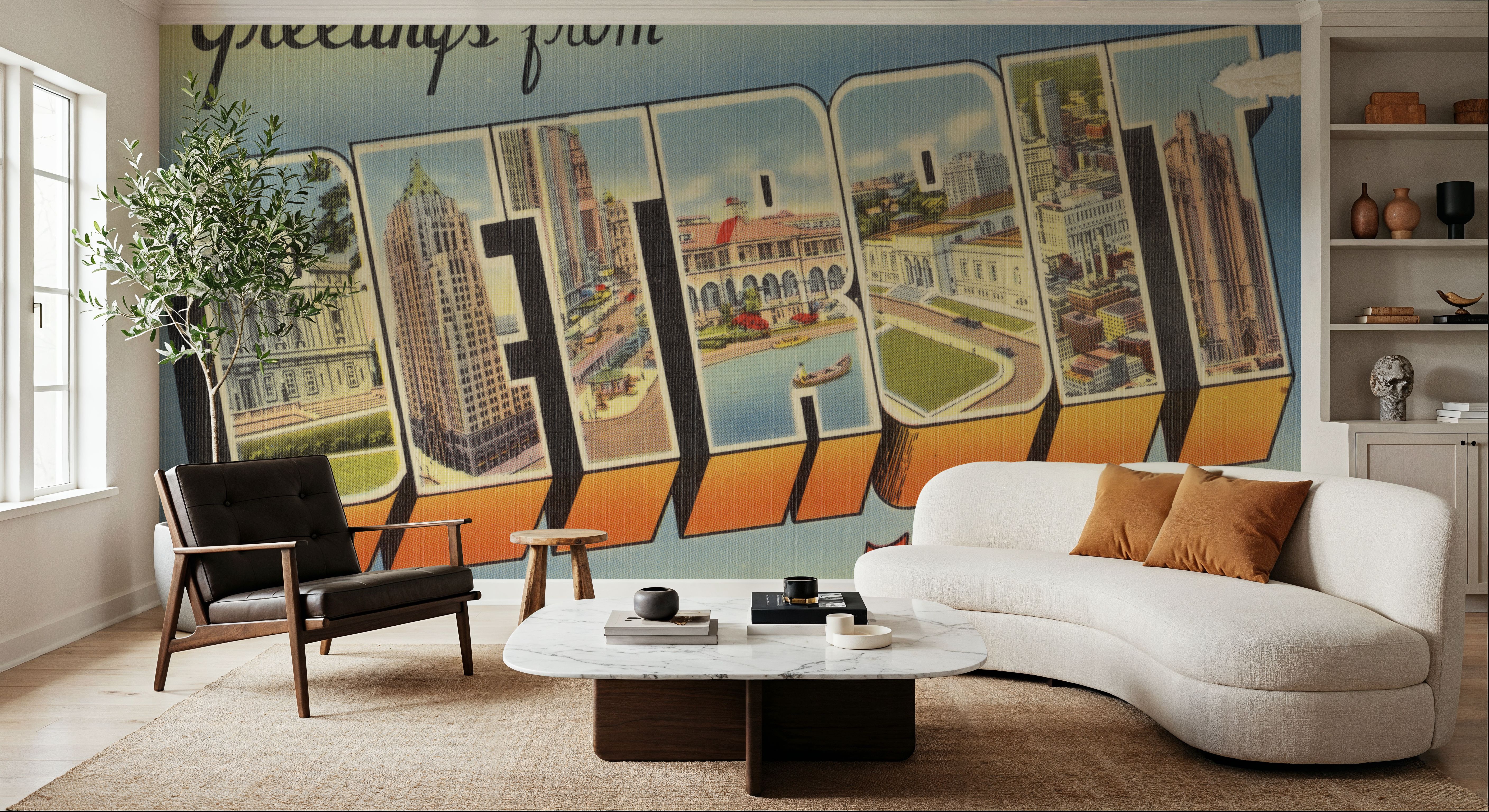 Greetings from Detroit - Screenprint Postcard