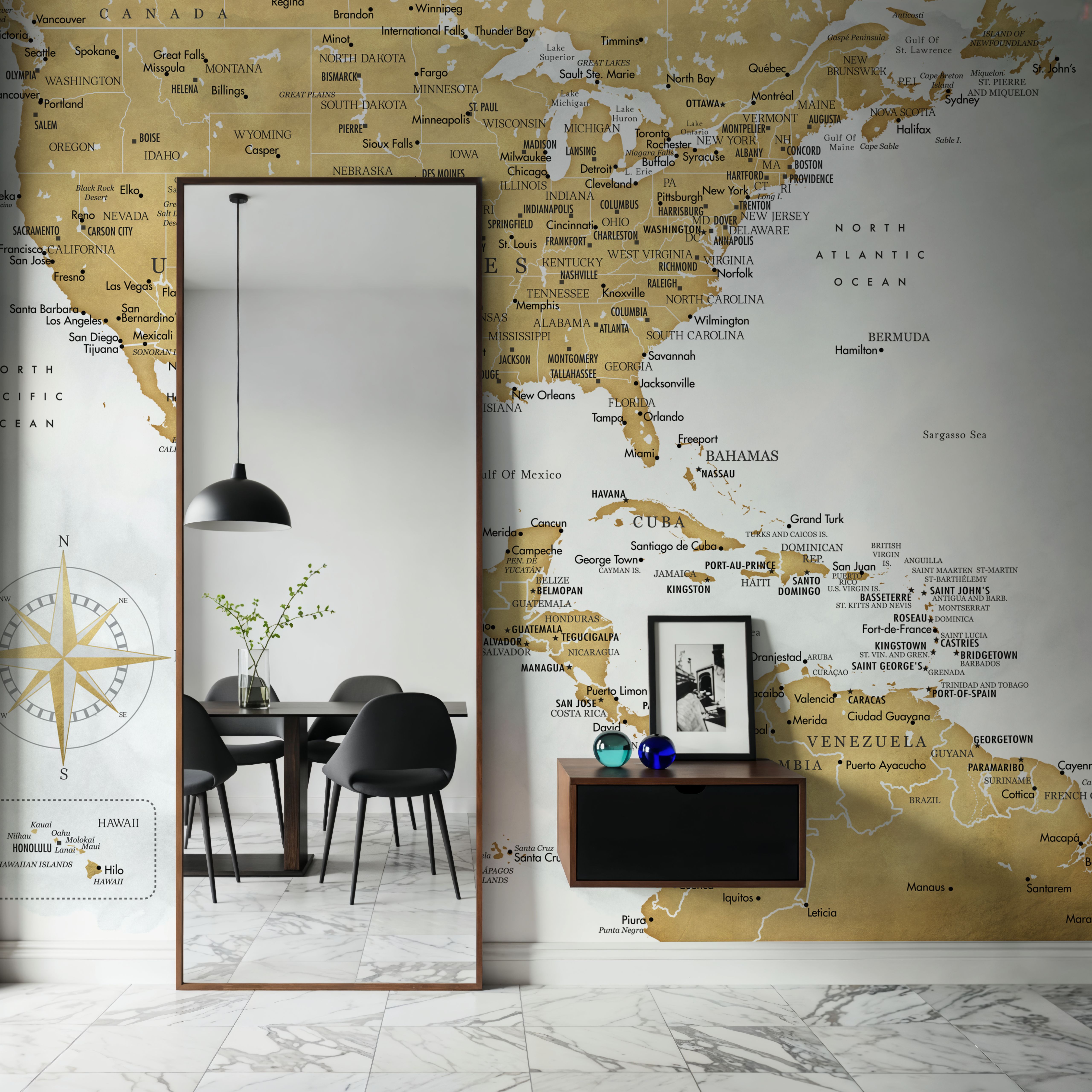 US Mexico Caribbean Map - Rosie Wash