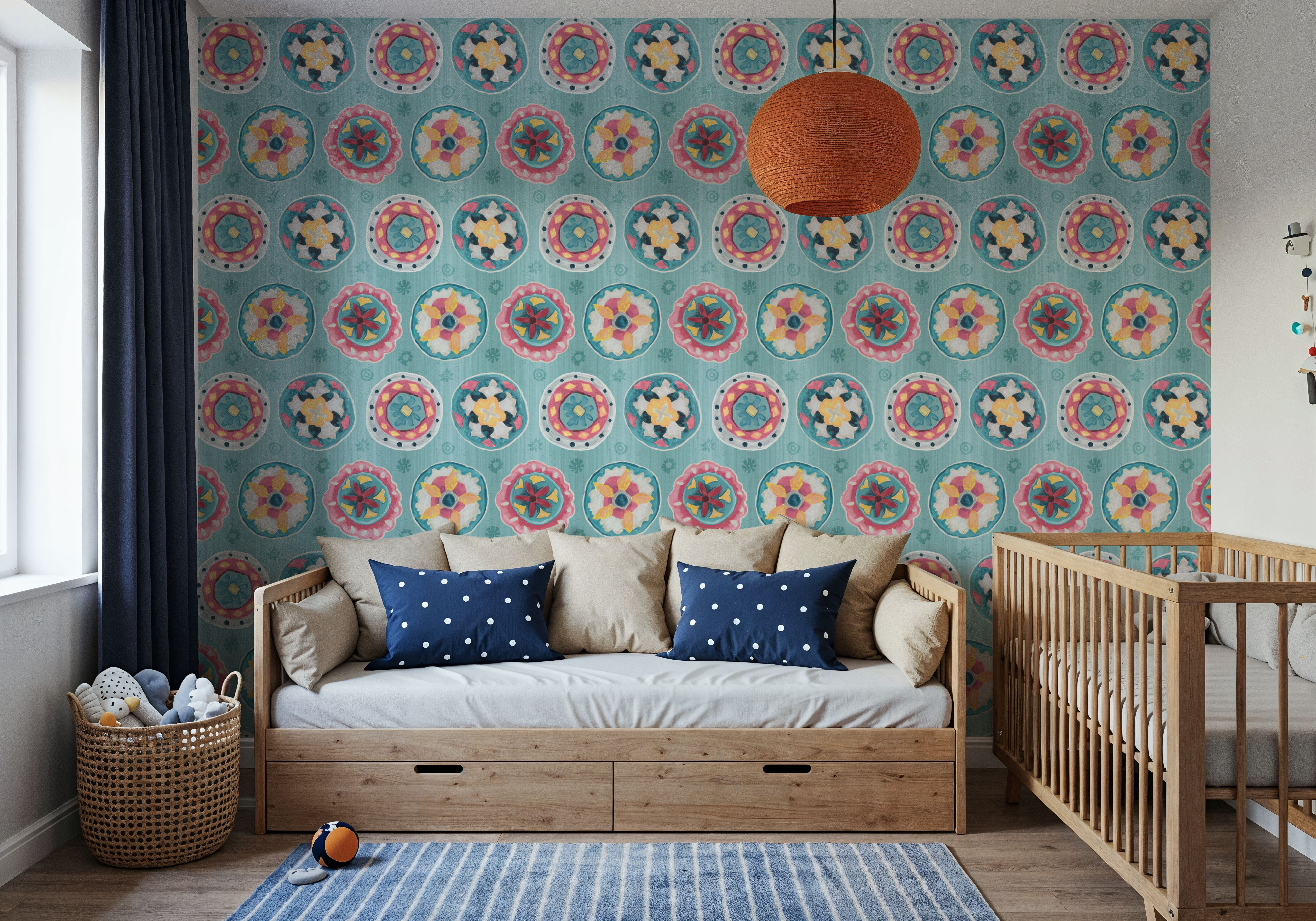 Boho Circles Blue