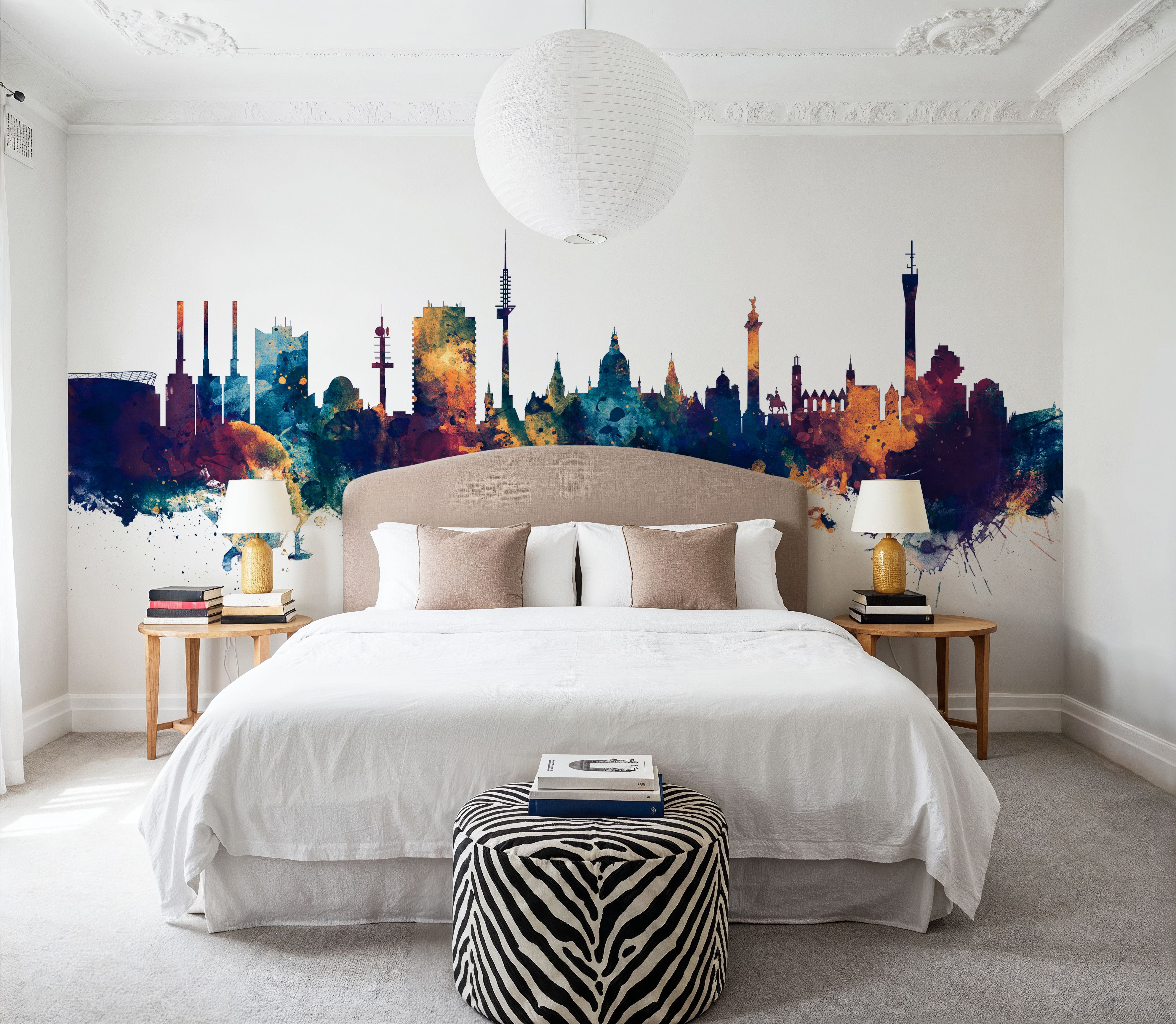 Hannover Germany Skyline Blue & Bronze