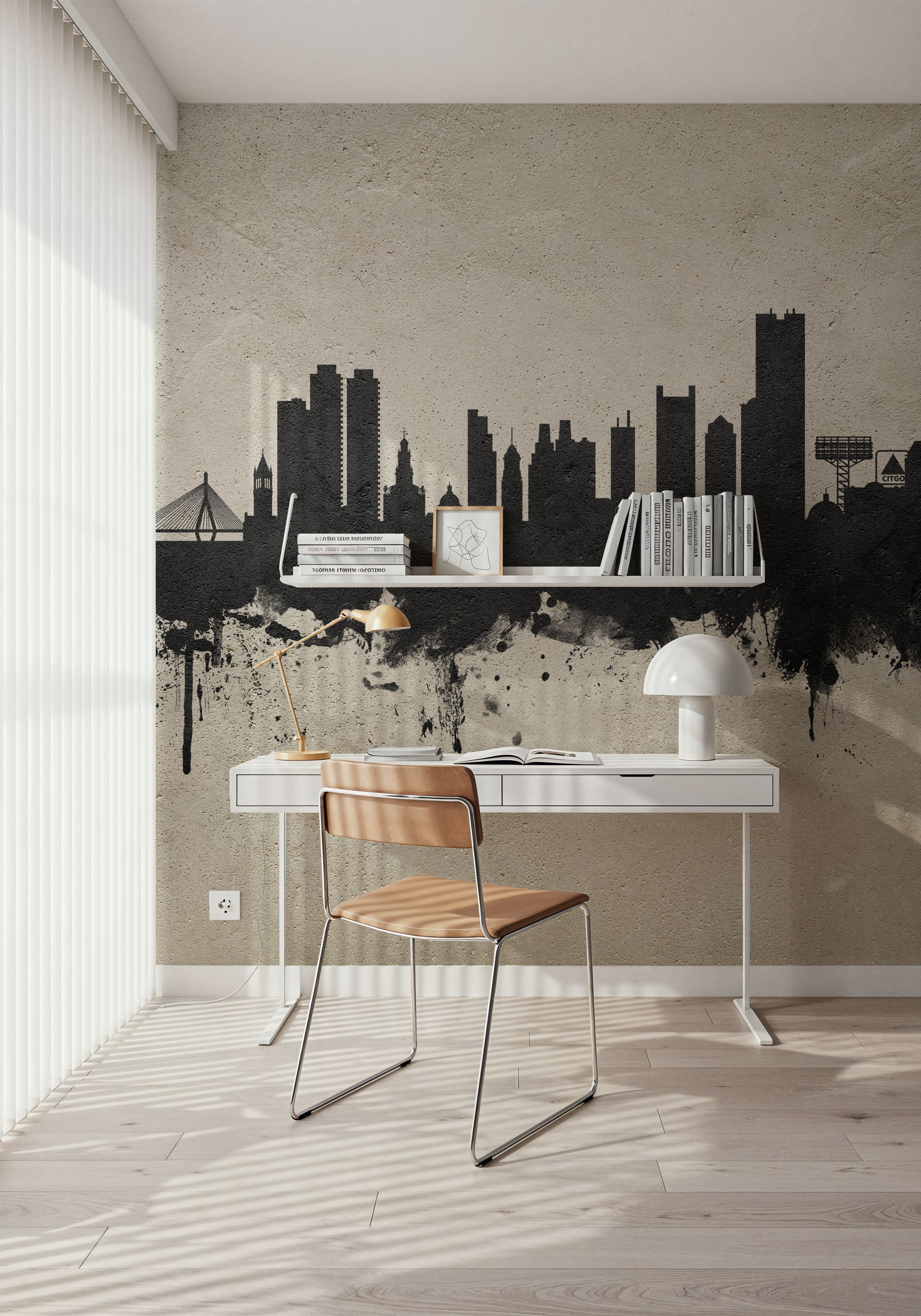 Boston Massachusettes Skyline Concrete