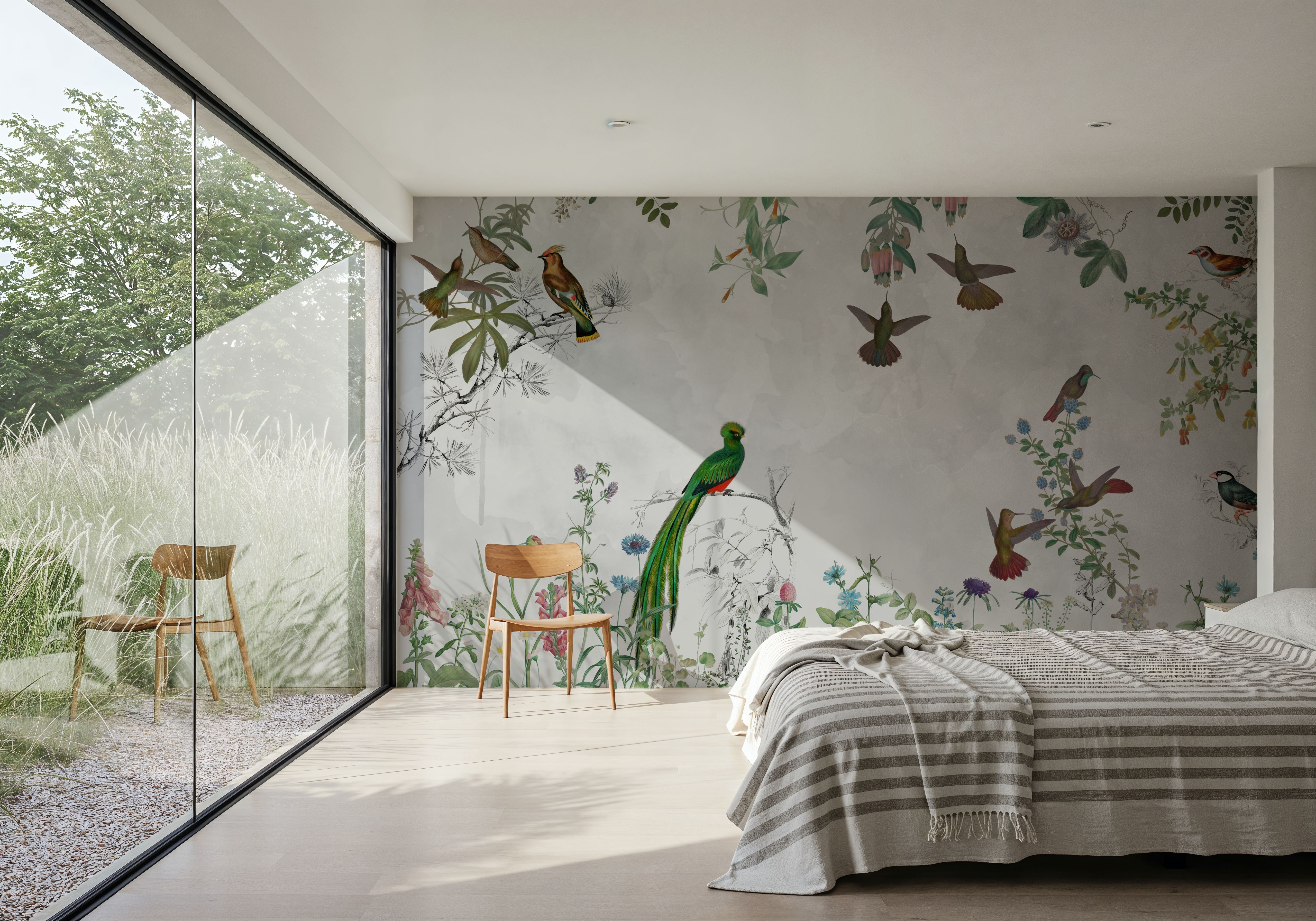 Fields of Birds and Flowers