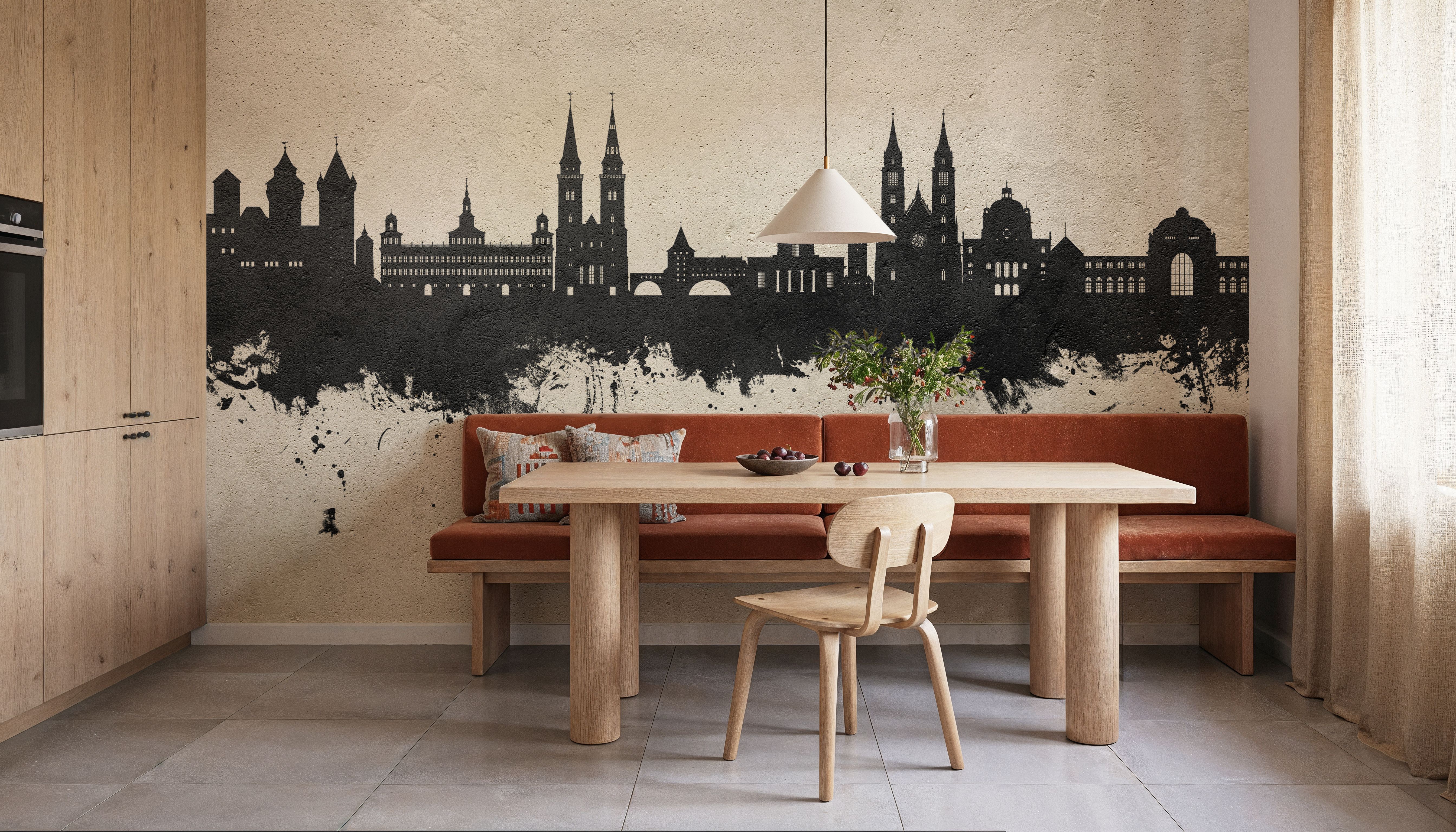 Nürnberg Germany Skyline Concrete, Tapeten