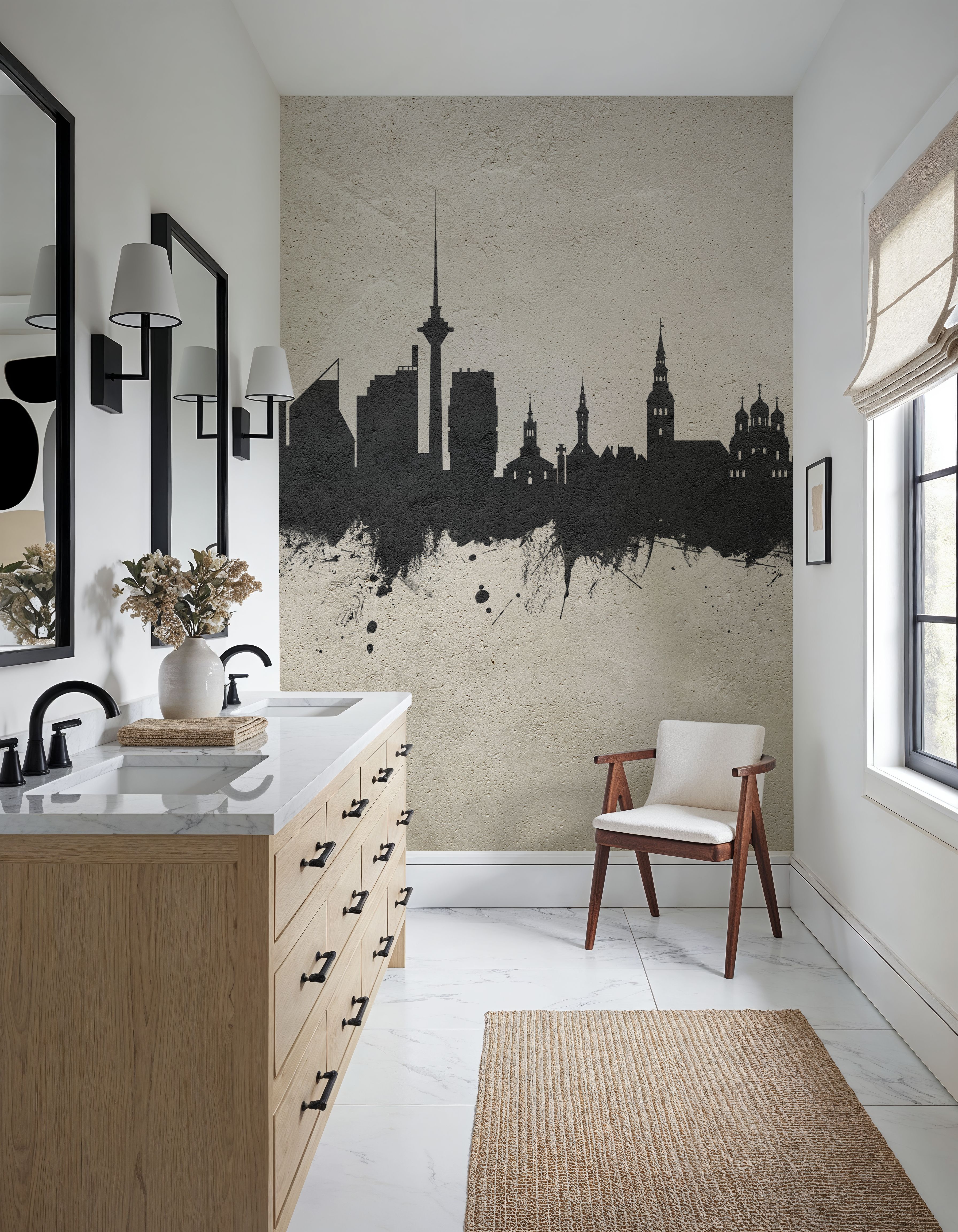 Tallinn Estonia Skyline Concrete