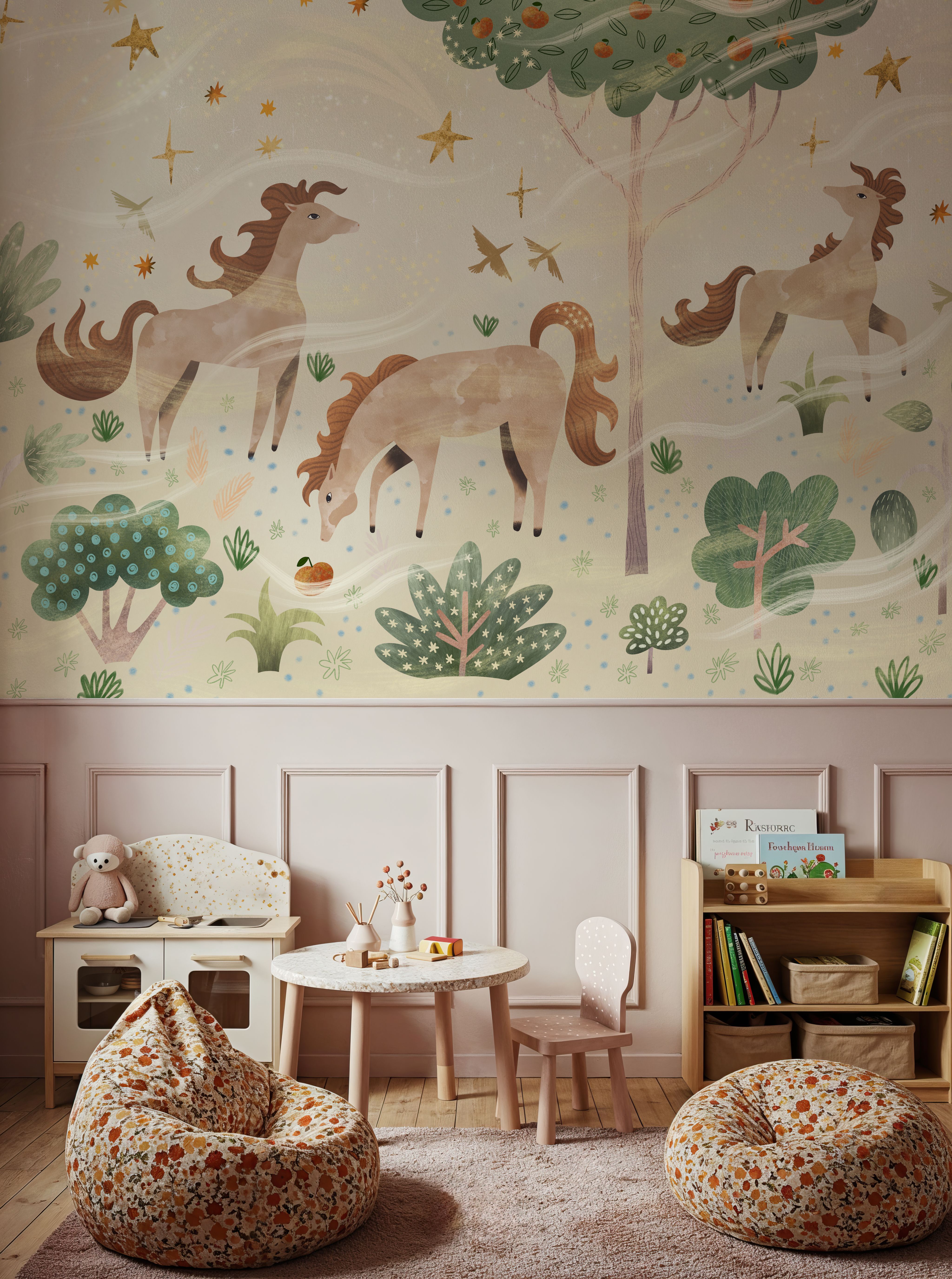 Enchanted Horses, Ecru