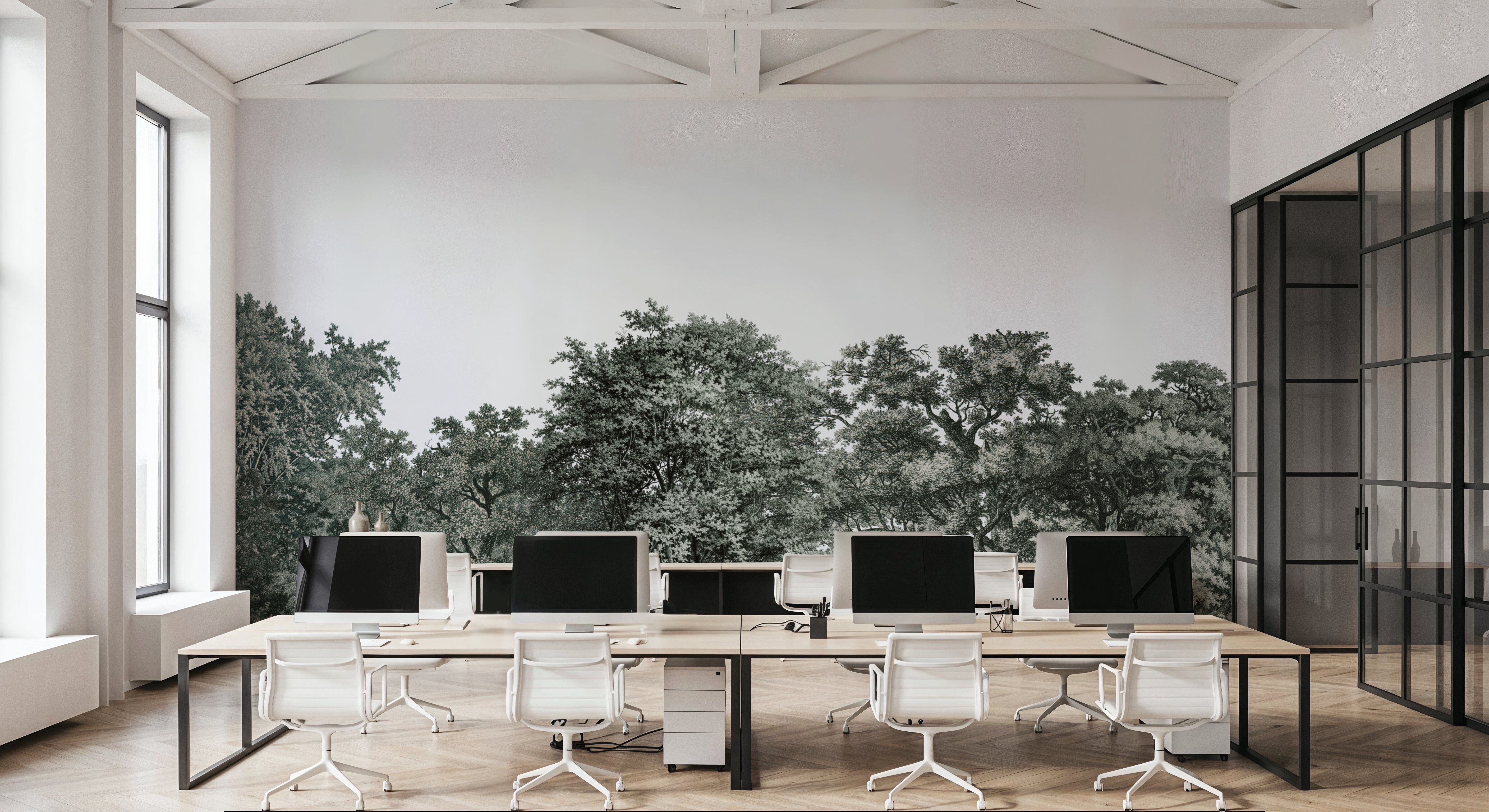 Over the Treetops, Forest Green, Wallpaper