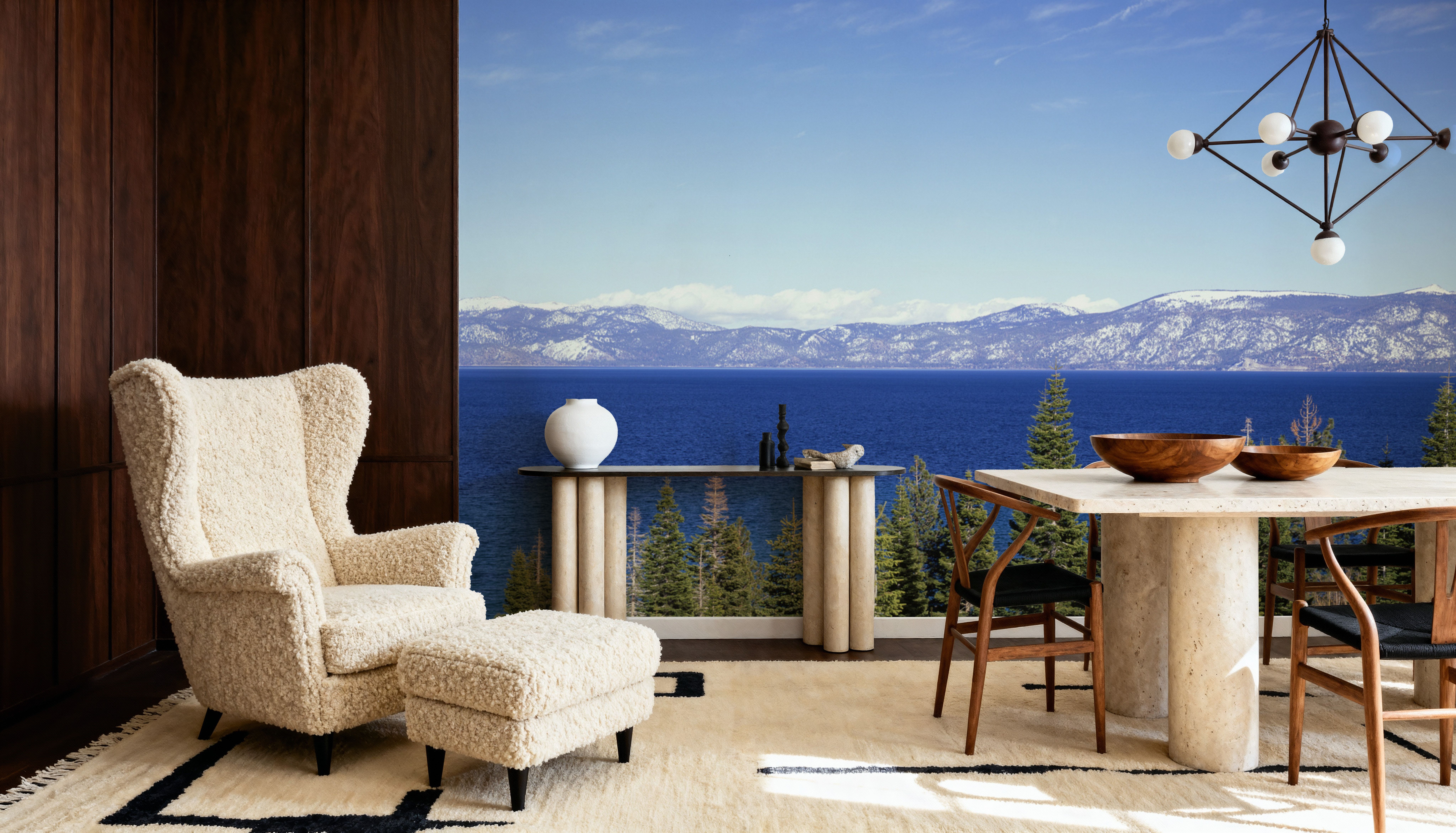 Mountain Lake Reflection Blue