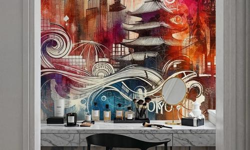 Watercolor Skyline Tokyo II