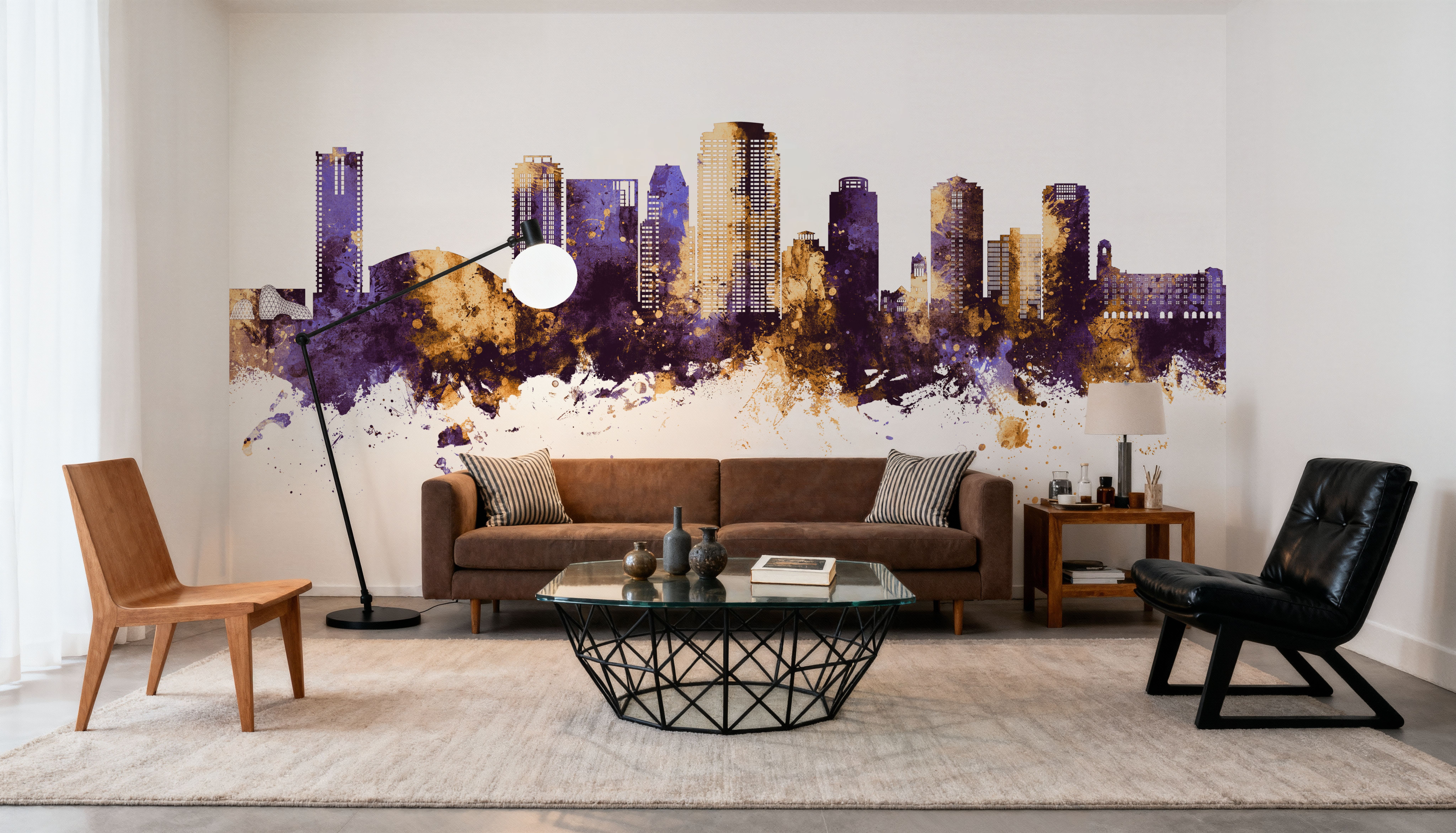 St Petersburg Florida Skyline Purple & Gold